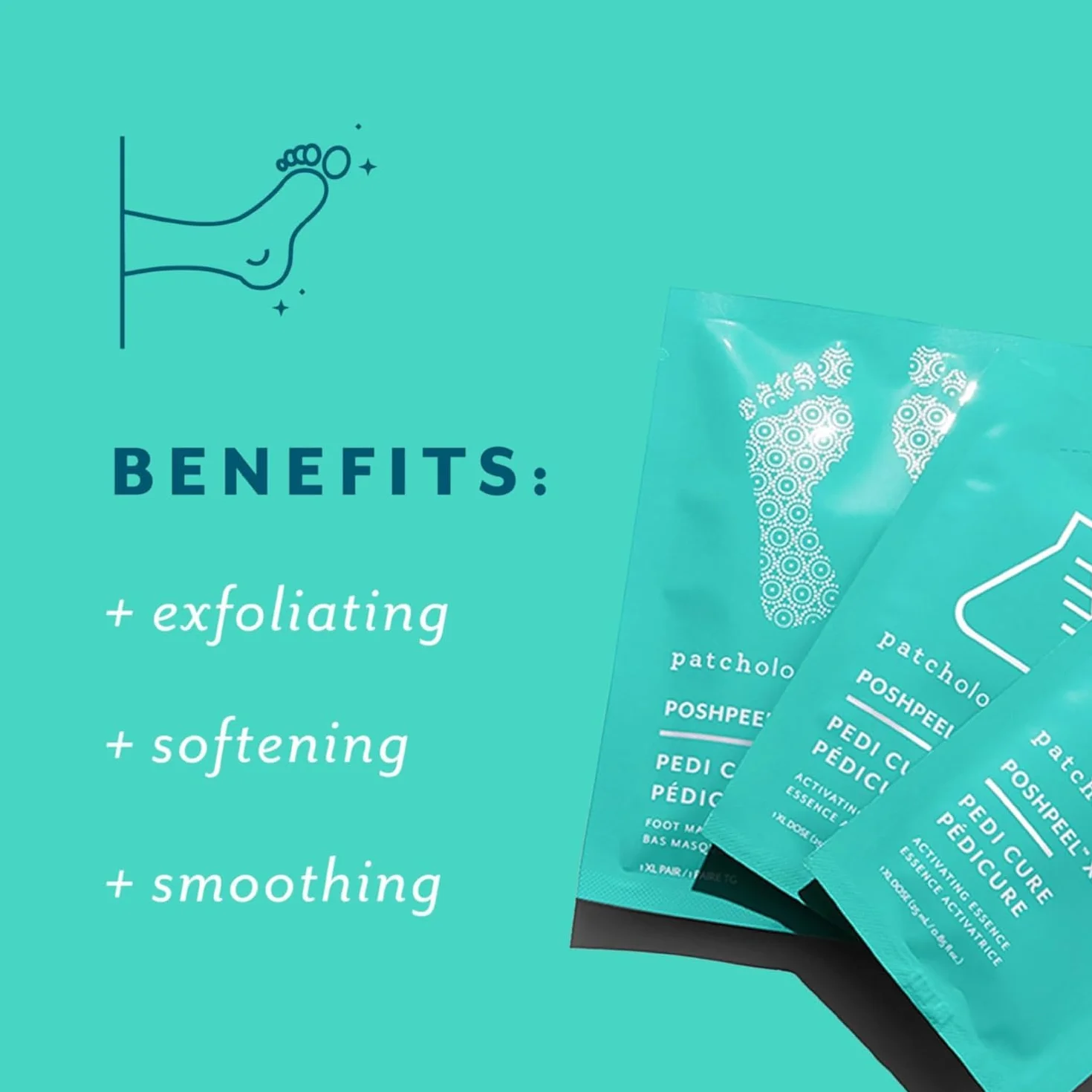 patchology POSHPEEL Trattamento per pedicure, confezione da 1 pezzo