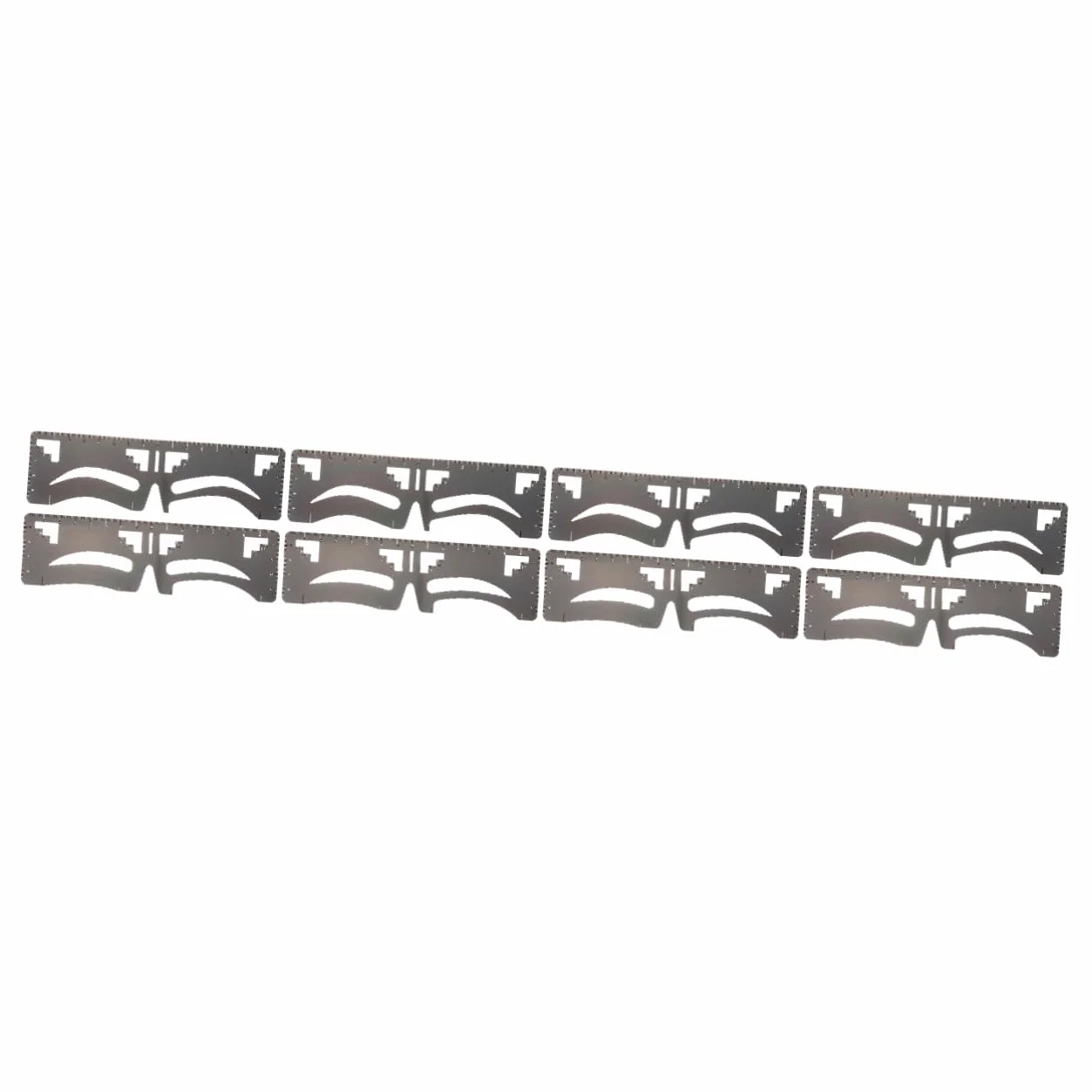 POPETPOP 8pezzi Ruler Per Sopracciglia Acciaio Inossidabile Guida Per Tracciare Sopracciglia Strumento Di Makeup Per Donne e Ragazze Design Facile e Pratico