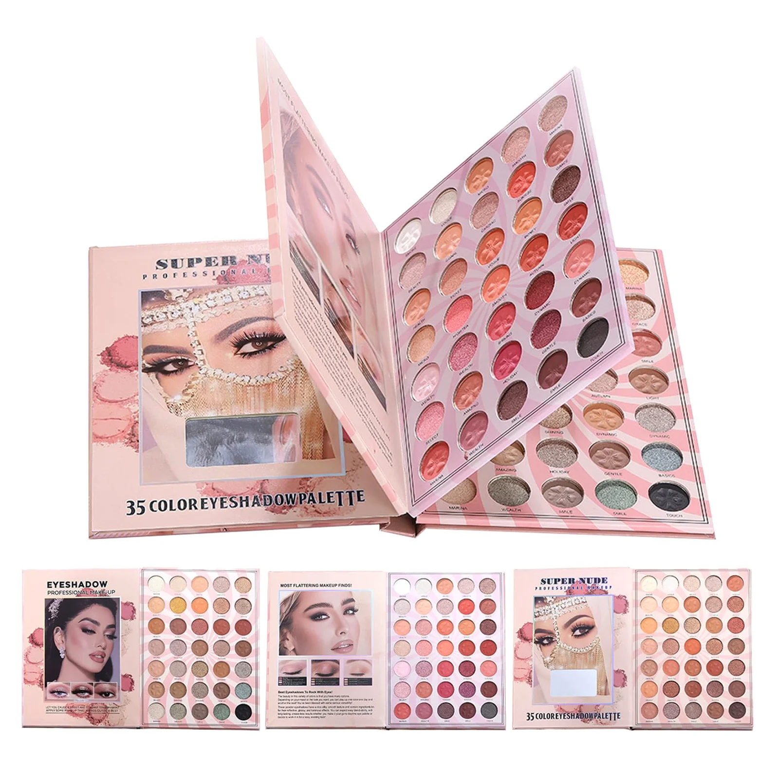 Palette di ombretti - 105 colori opachi, glitterati e illuminanti | Palette di ombretti a forma di libro, per donne ragazze adolescenti festa quotidiana viaggio indossare tutti i giorni