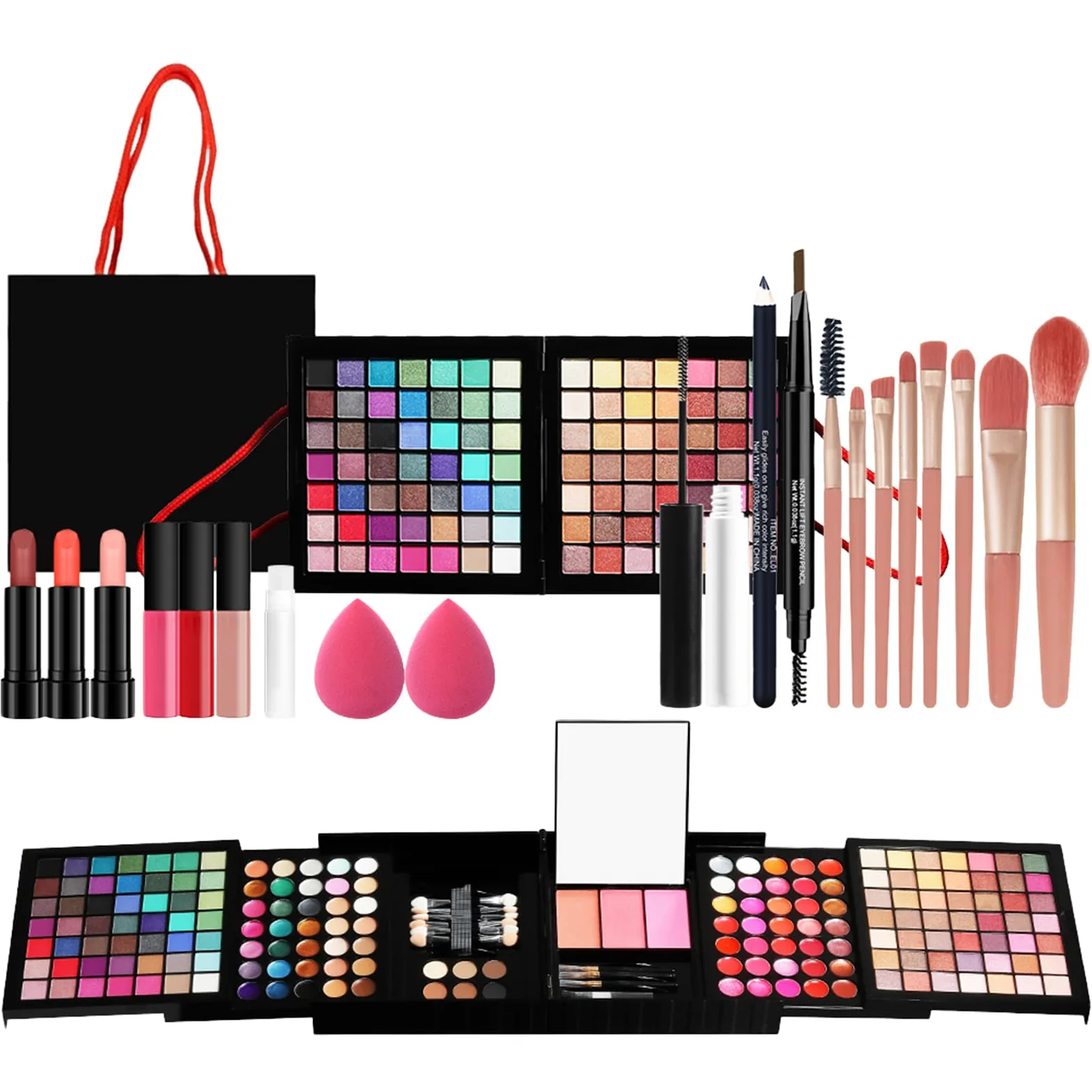 Set trucco per donna Kit completo, kit trucco per donna | Kit per il tutto in 1 | cosmetici per donne e principianti, includono cosmetici e strumenti per il