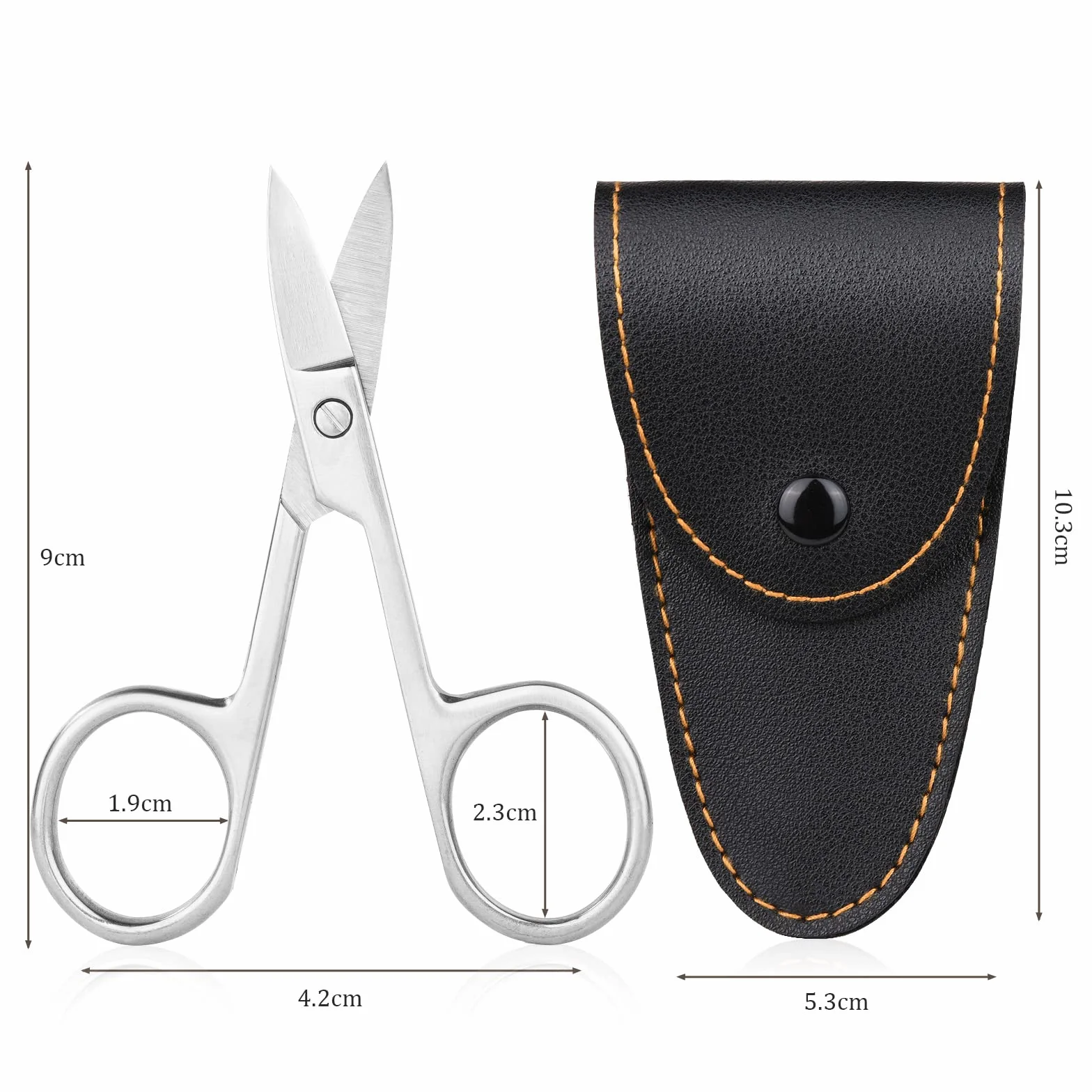 ACWOO Forbici per Unghie Inox Extra Affilate Lame Curve Professionale con Custodia