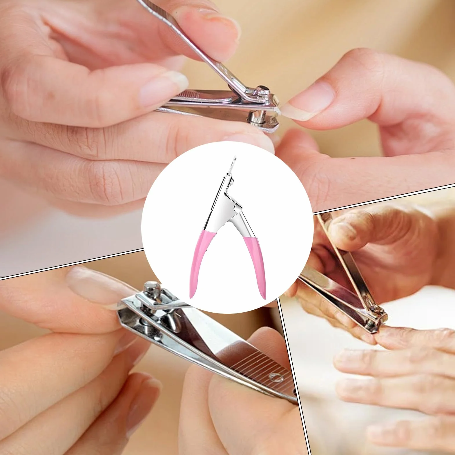 TIPO U Trimmer Cutter Caglio in Acciaio Inox per Unghie Strumento Manicure