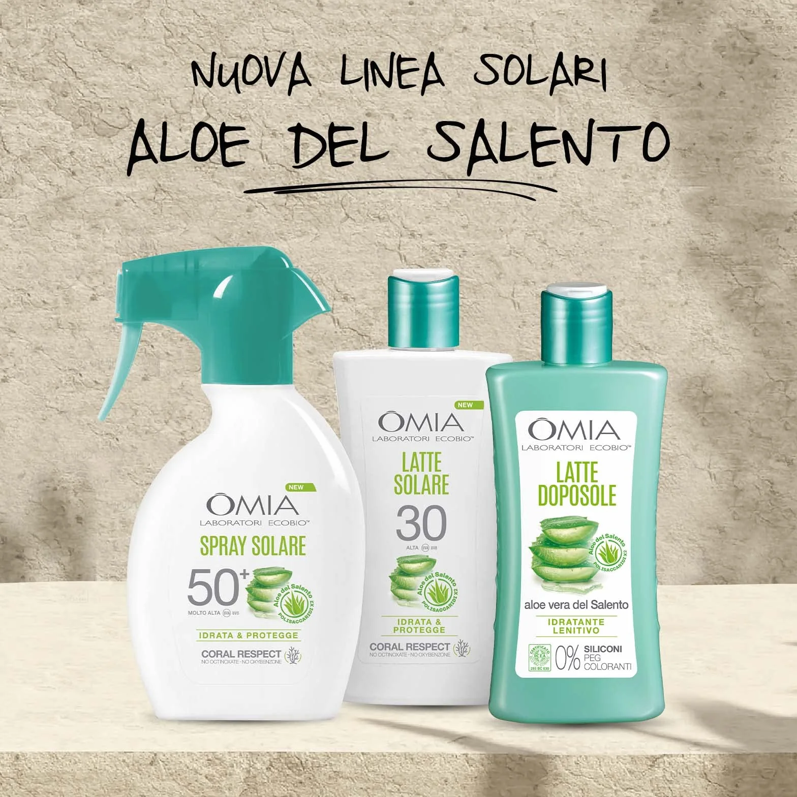 Omia, Doposole Latte Lenitivo con Aloe Vera del Salento, Azione Idratante e Nutriente, Effetto Riparatore, con Olio di Argan, Macadamia e Burro di Karité, Dermatologicamente Testato, Flacone da 200 ml