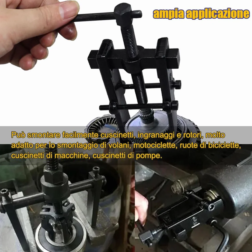 Estrattore Cuscinetti a 2 Ganasce 4 Pezzi Regolabile Kit Attrezzi per Moto Auto