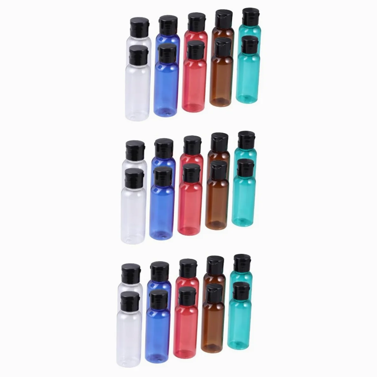 MAGICLULU 3 Set Da 50 Ml Di Bottiglie Da Viaggio Riutilizzabili 5 Opzioni Di Colore Dispenser Per Cosmetici Comprimibili 10 Pezzi * 3