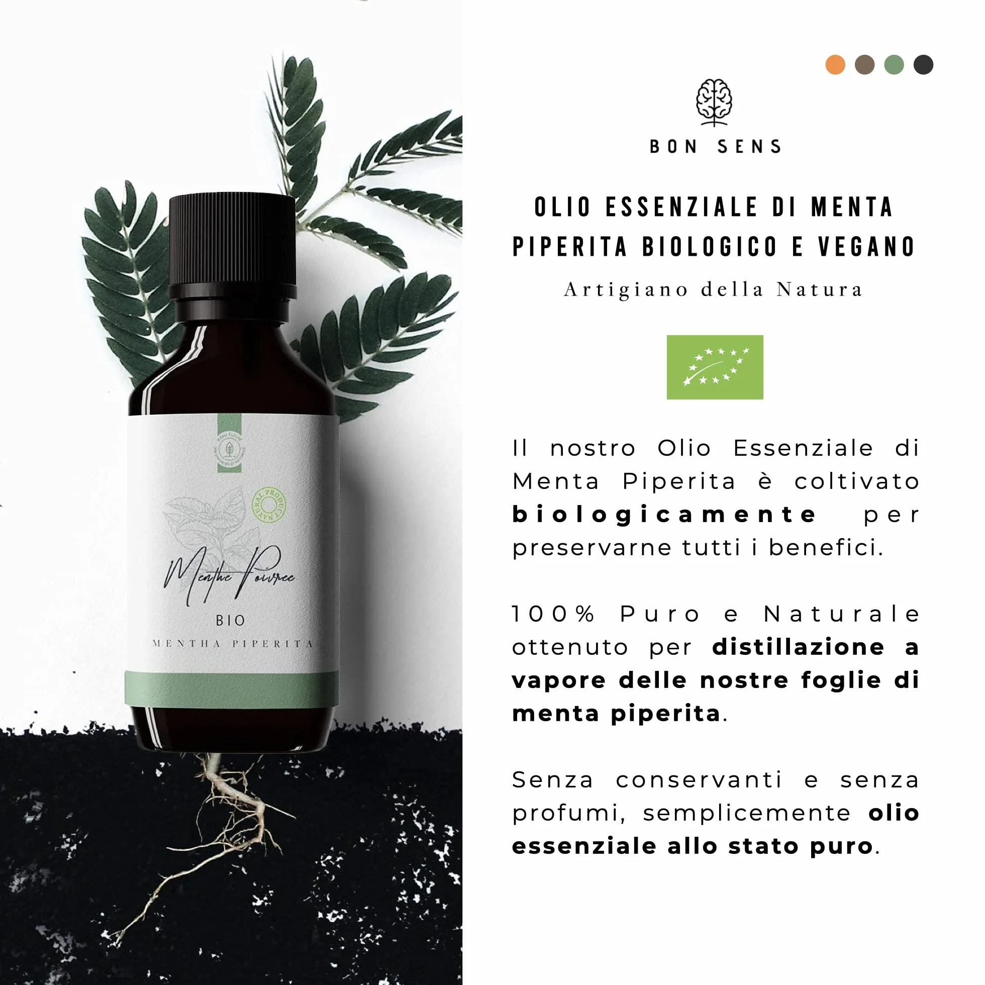 Olio Essenziale di Menta Piperita BIO 50ml - Puro, Naturale e Biologico