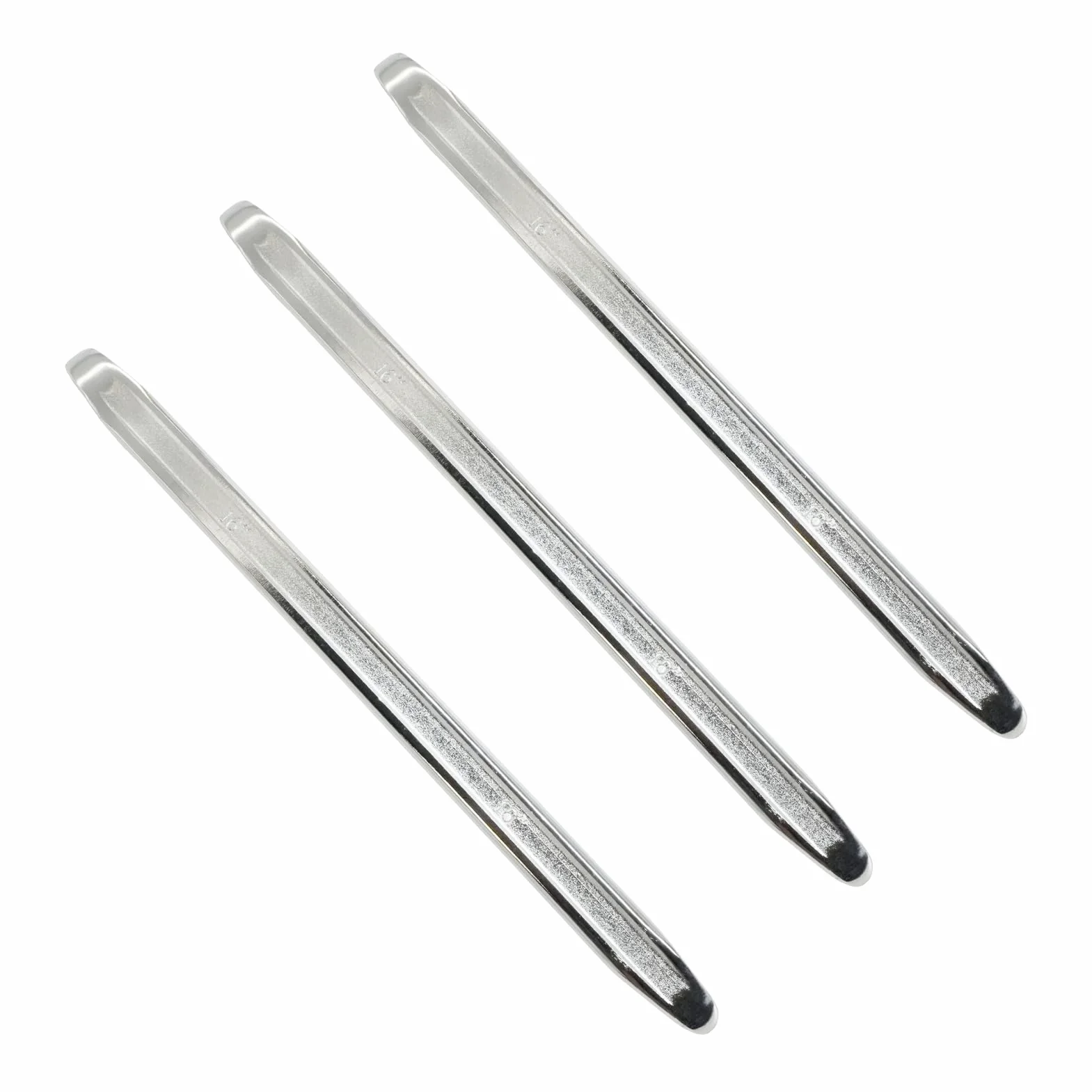 3 pezzi Strumento per Smontaggio Pneumatici 40 cm in Acciaio Inox Cromato, Leva per Pneumatici Manuale 40 cm Utensili di Riparazione per Pneumatici per Auto, Moto, Monopattino