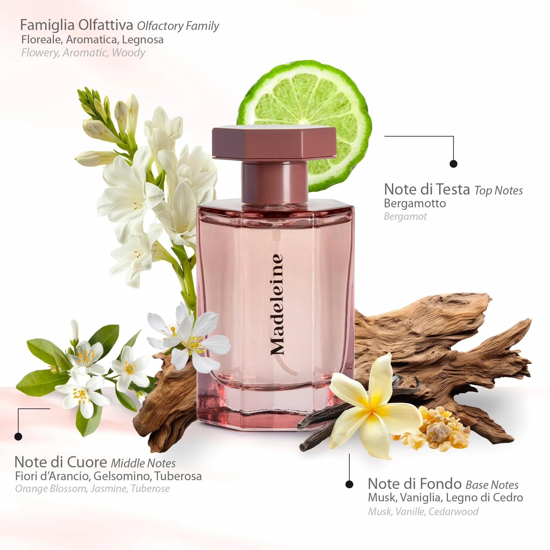 MADELEINE FLEURS | Confezione Regalo, Profumo Donna da 100ml e Crema Corpo 200ml, Fragranza Elegante e Sofisticata