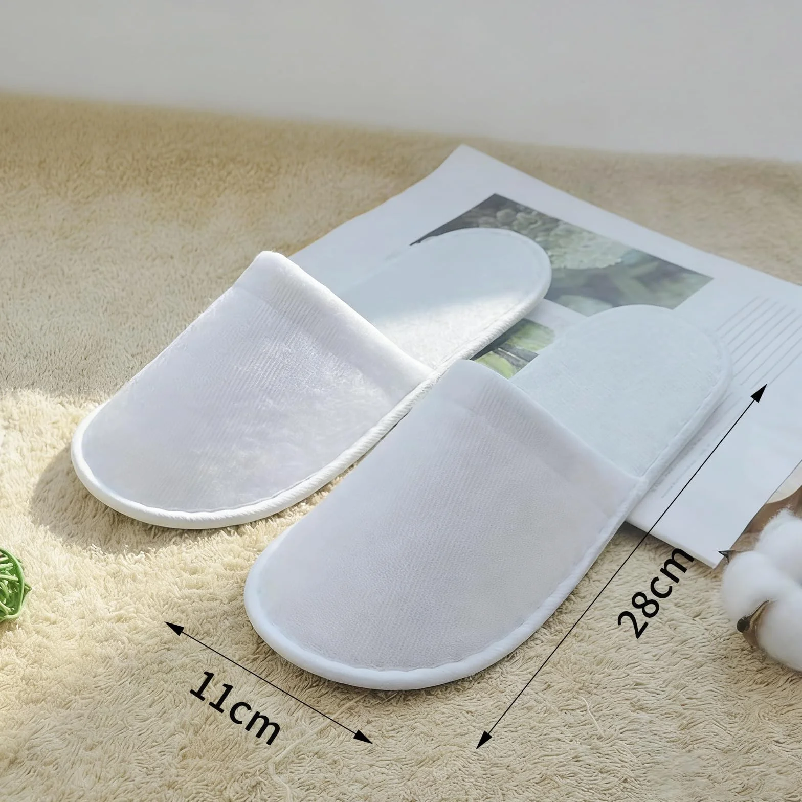 Pantofole usa e getta antiscivolo unisex 3 paia hotel spa casa viaggi