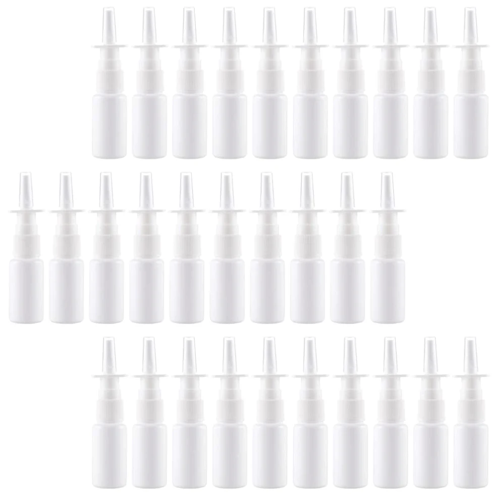 EXCEART Spray Bottles 50ml in Pe Bianco, Flaconi Spray da Viaggio | 200 Pezzi, Nebulizzatore Spray Nasale Cover Protettiva Trasparente, Back To School Party