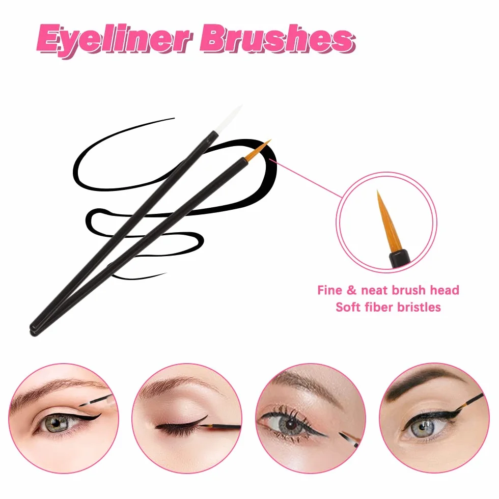 201 pezzi Kit di Applicatori Trucco Monouso, SHAIDOJIO, 50 Pennello per Ciglia Monouso, 50 Applicatori per Rossetti Monouso, 50 Pennello per Eyeliner, 50 Applicatore Ombretto, con Scatola
