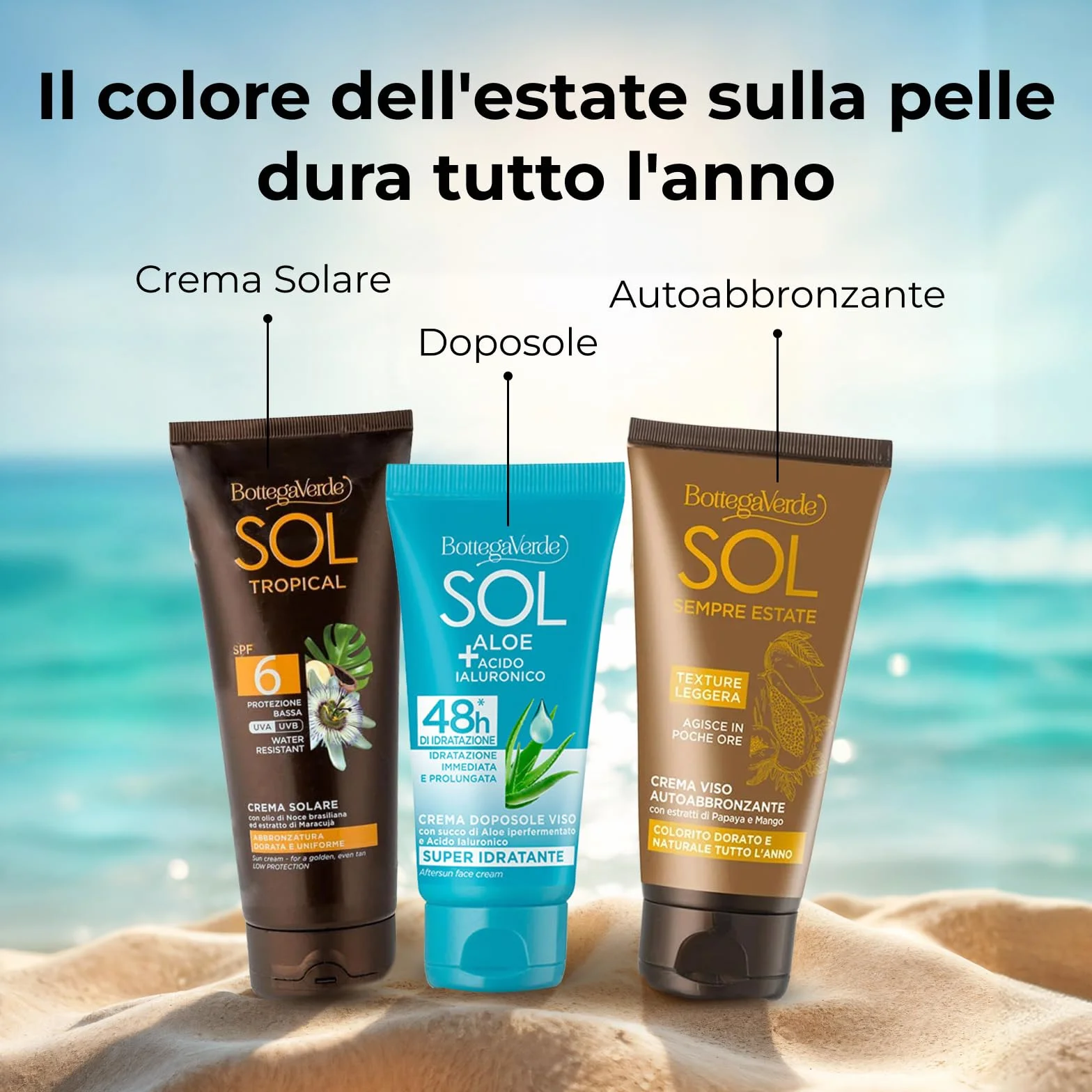 Bottega Verde Crema Autoabbronzante Viso Effetto Naturale 50 ml