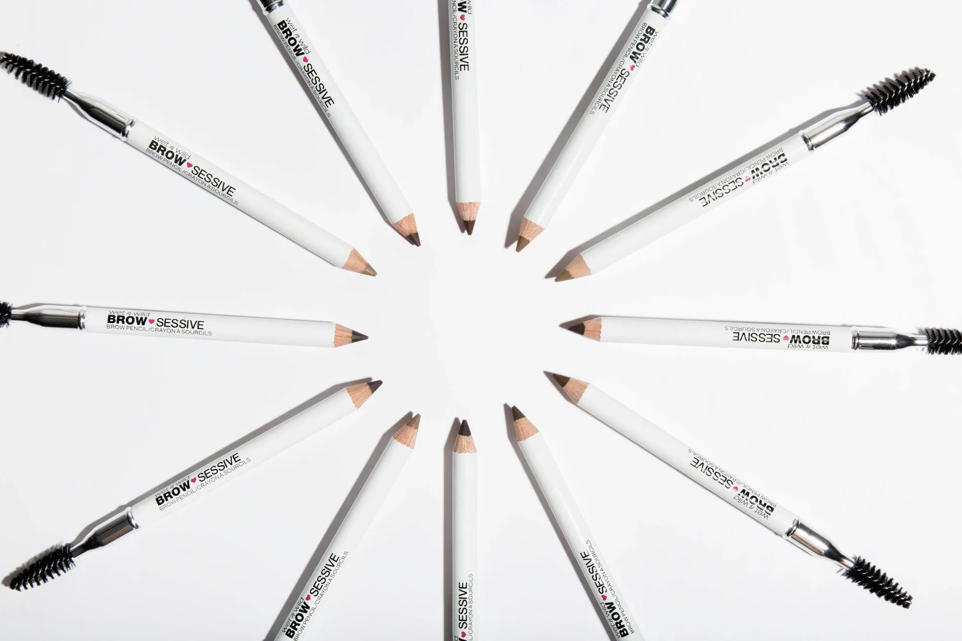 Wet n Wild, Matita Brow-Sessive, Matita a Doppia Punta con Pettinino per Sopracciglia Sottili e Spesse, Formula Naturale, Definizione del Colore Progressiva, Castano Scuro