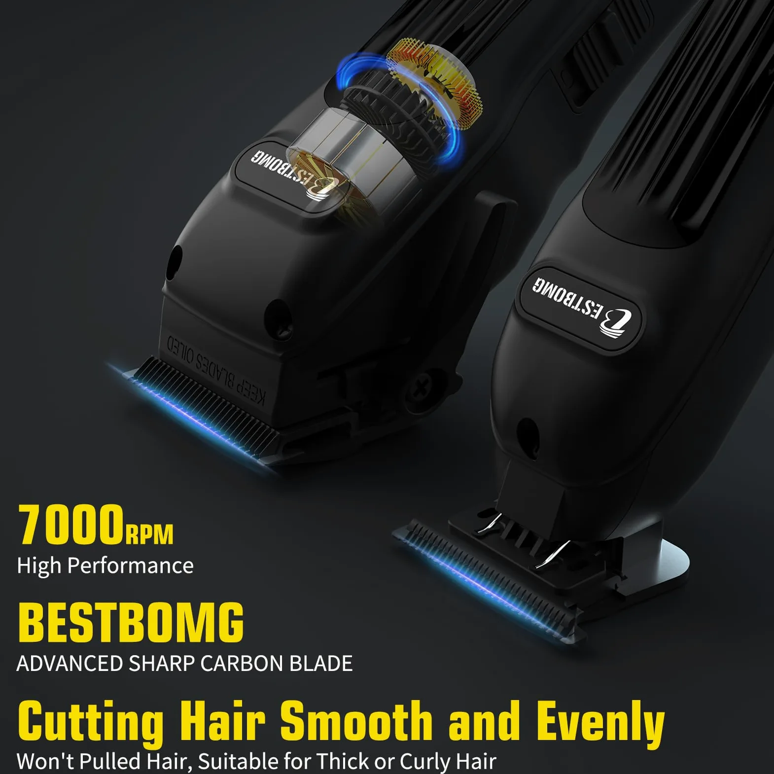 Set di tagliacapelli da uomo, tagliacapelli professionale, tagliacapelli e rasoio ricaricabile, lama a T in metallo, display a LED, kit per taglio capelli da barbiere per uomini e regali (808A-nero)