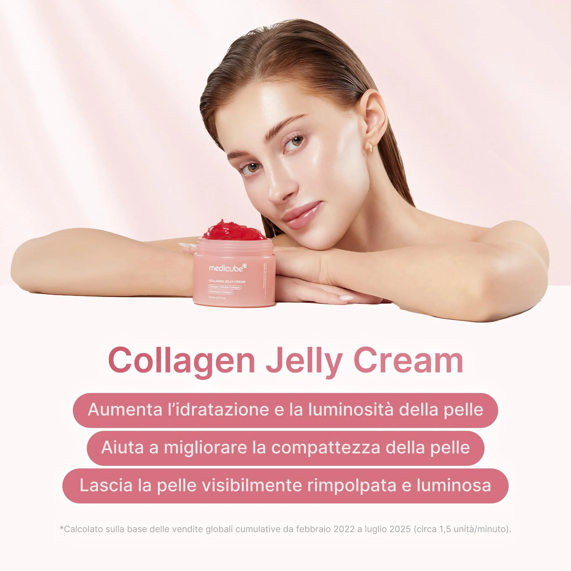 medicube Collagen Jelly Cream Crema Viso con Collagene Idrolizzato Niacinamide Acido Ialuronico 50ml