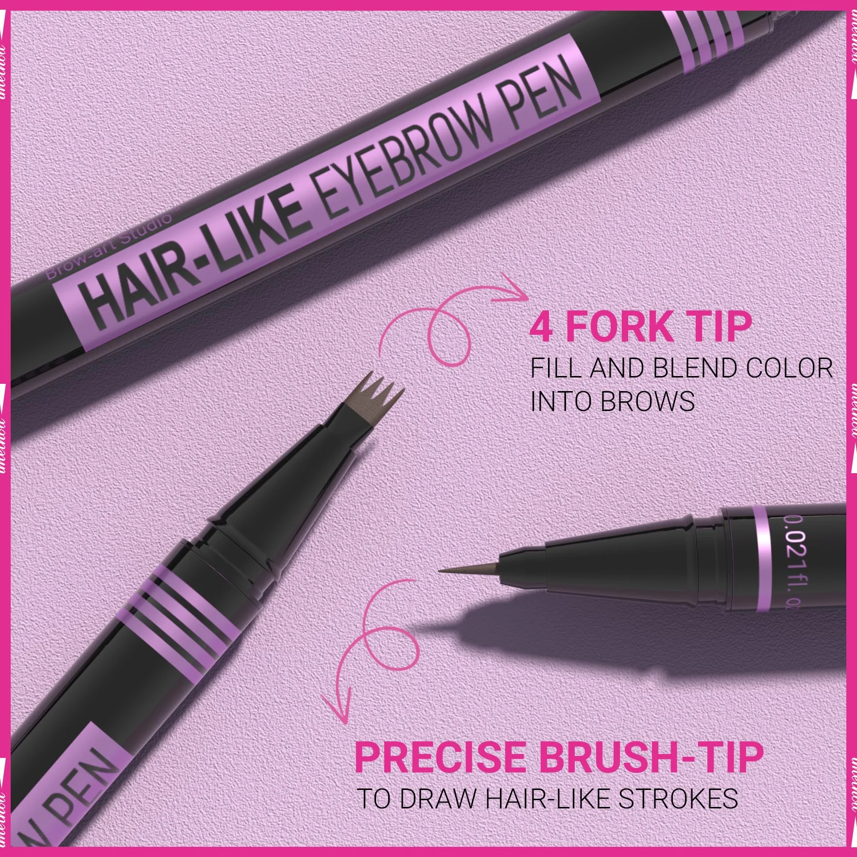 iMethod Microblading Matita per sopracciglia – Eyebrow Pencil Dual Ended 2 in 1 Matita per sopracciglia con 4 micro punte e punta precisa del pennello per creare sopracciglia naturali, marrone scuro