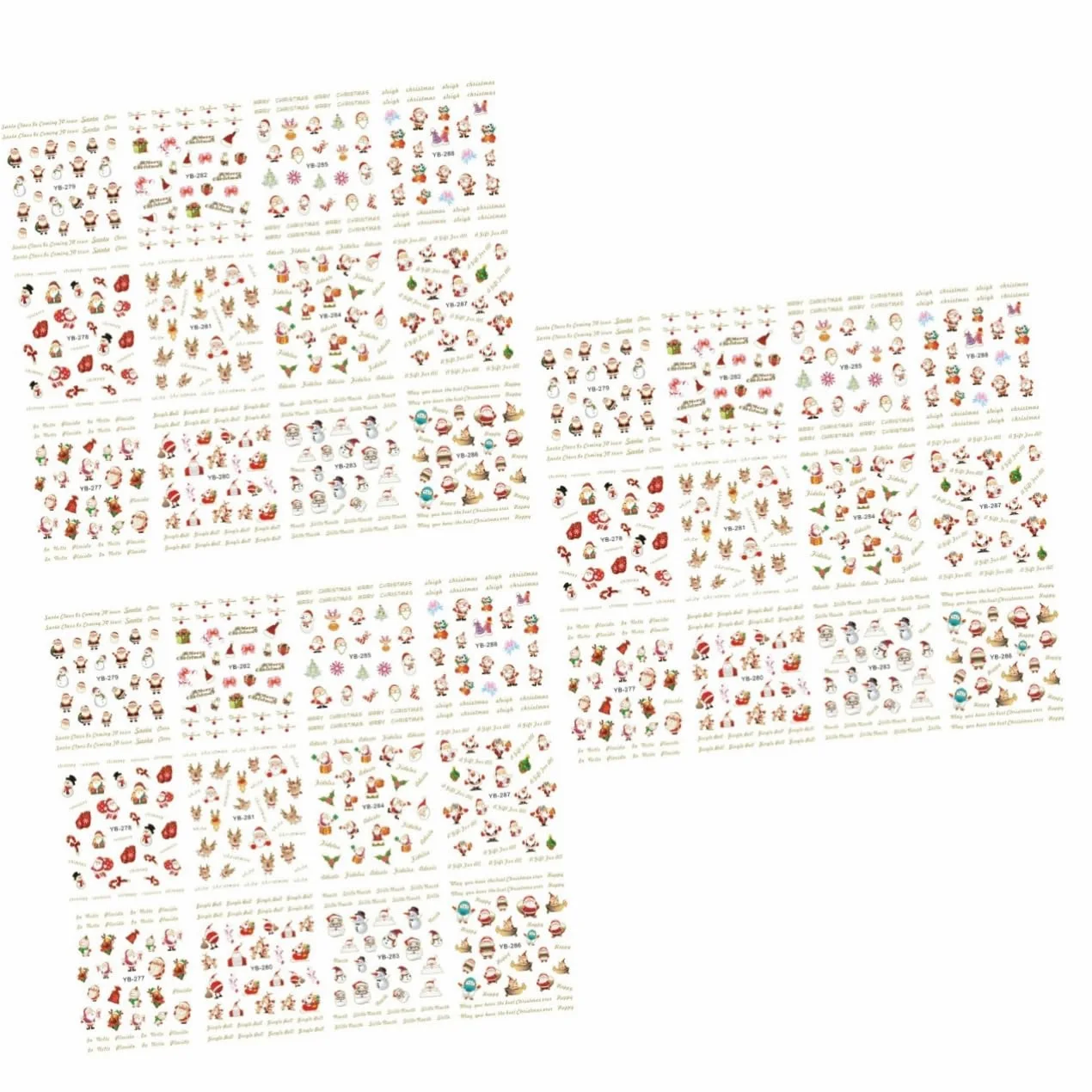 FRCOLOR 144 Fogli Adesivi Natalizi Decalcomanie Del Tatuaggio Di Natale Decorazione Delle Decalcomanie Per Di Capodanno Per Per Regali Di Natale Pvc