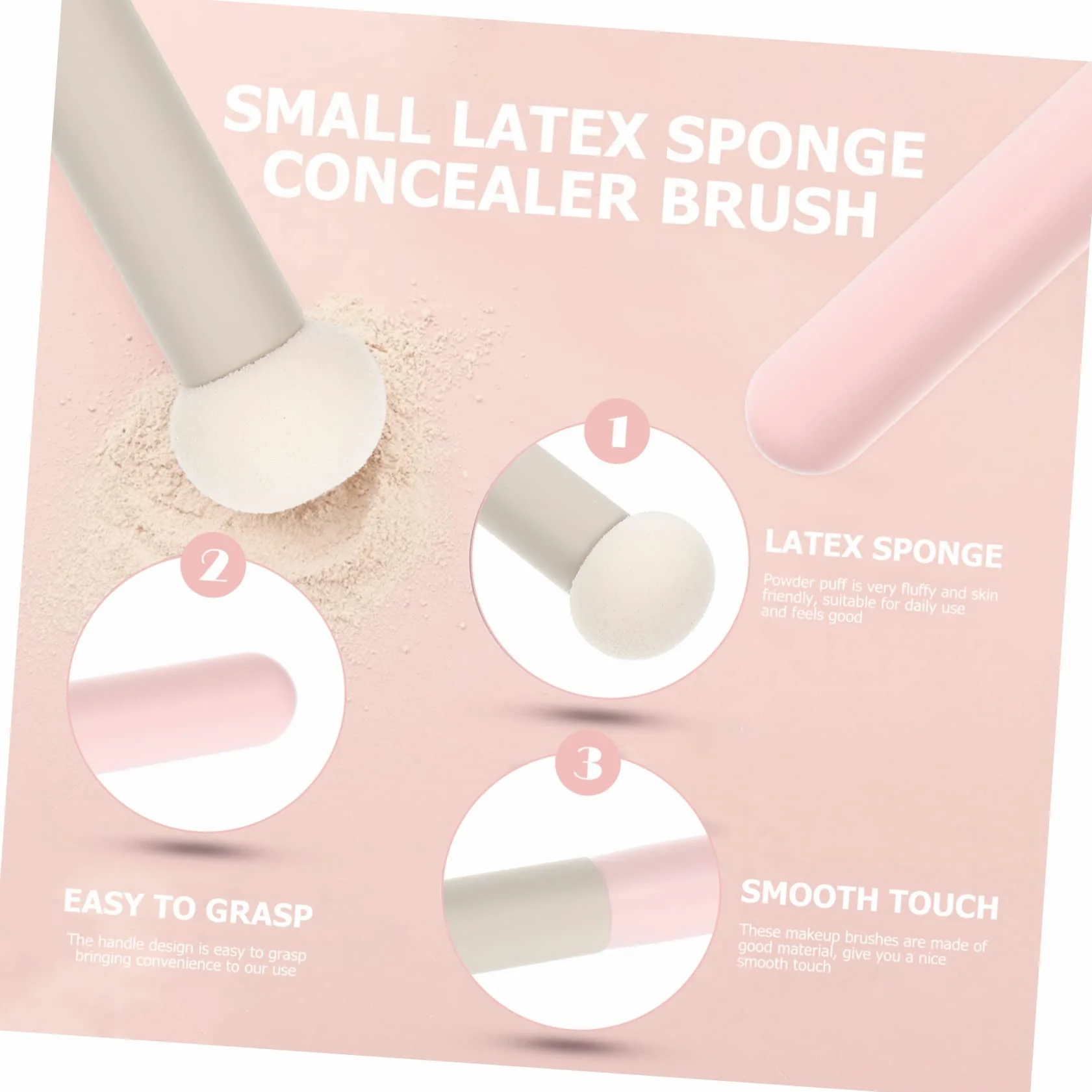 MAGICLULU 5 Set Di Correttori Kit Di Cosmetici Spugne E Pennelli Per Il Trucco Manico Per Fondotinta E 3 Pezzi*5