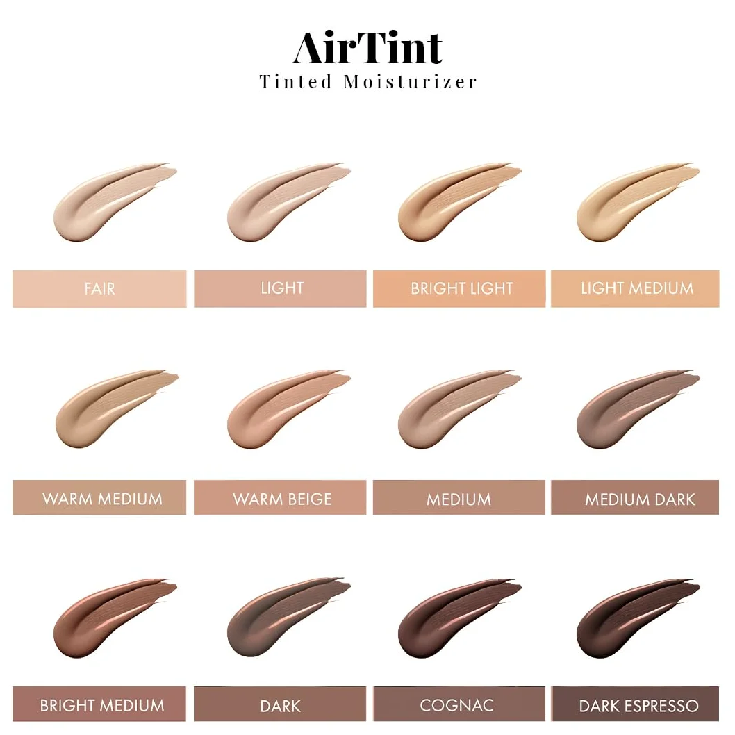 Jerome Alexander Magicminerals Airtint - Spray idratante con colore per aerografo (leggero), spray idratante con colore e anti-età, medio, 2 pezzi