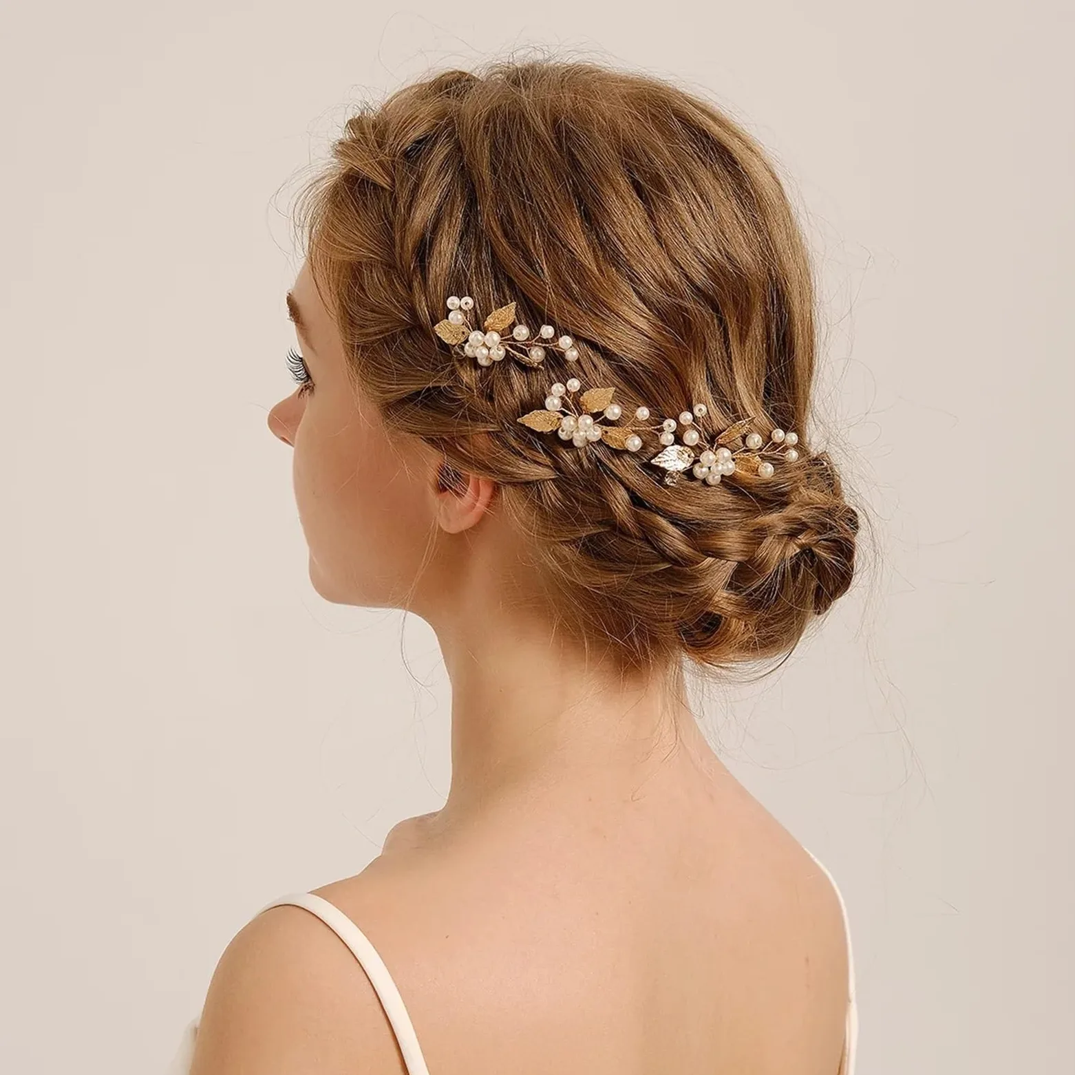 5 pz/pacco Fiore Clip Donna Capelli Perla Pettine da sposa Accessori da sposa Gioielli Tornante(J6973G)