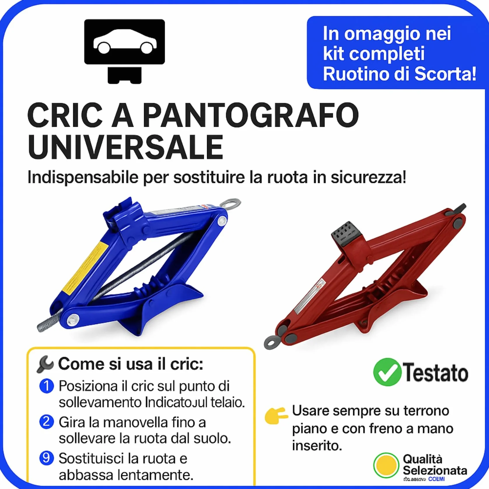 Ruotino di scorta Compatibile per Dacia Duster 18 pollici 5 fori con Cric e Chiave