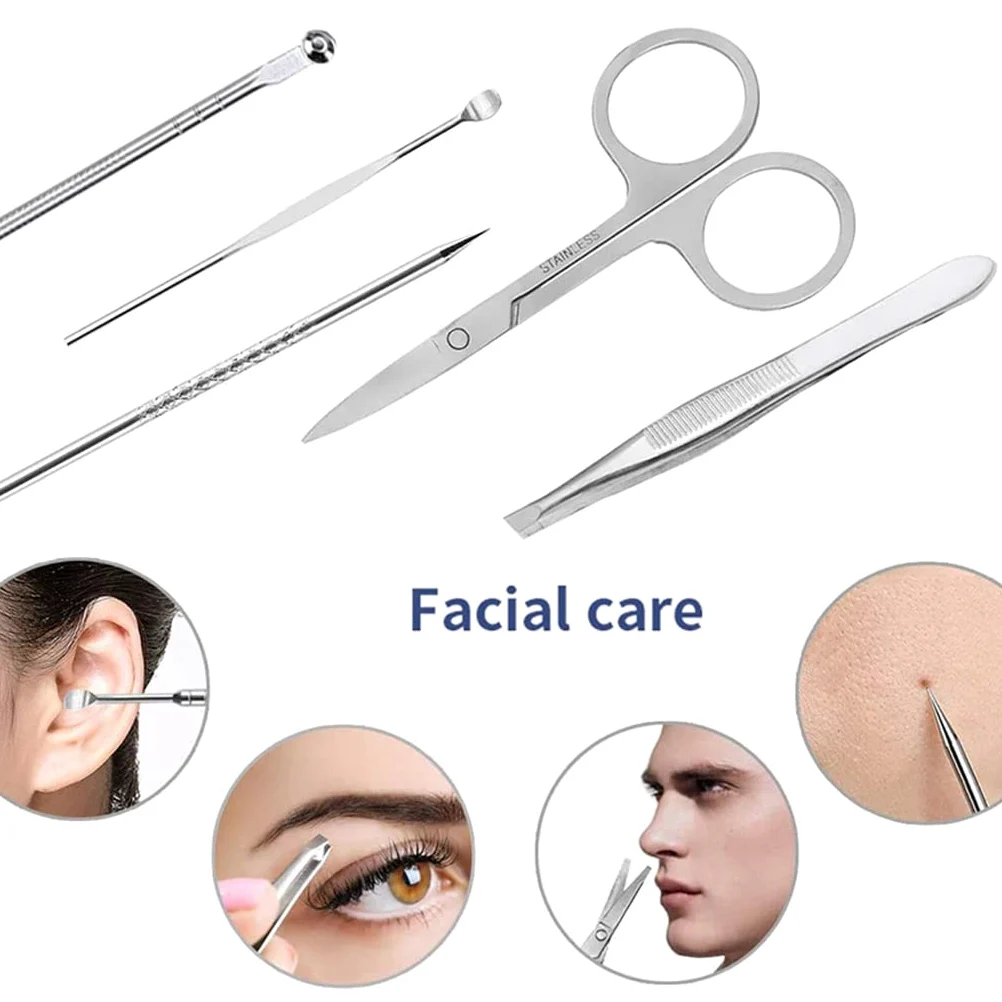 19 Pezzi/Set Kit per Pedicure e Manicure, tagliaunghie Professionali in Acciaio Inossidabile, Set di Strumenti per Tagliare Le Unghie, D-1 Set