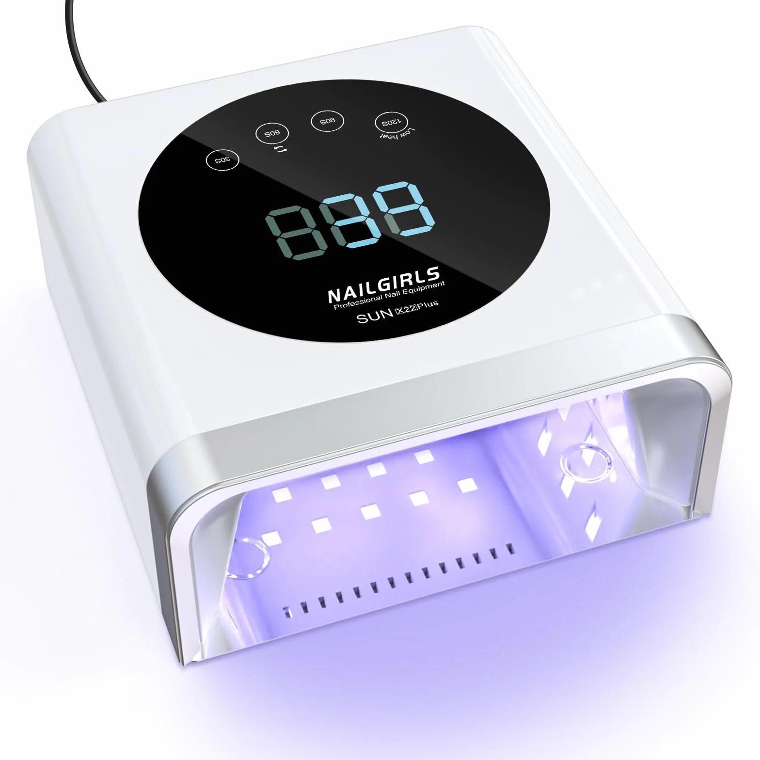 NAILGIRLS Lampada UV LED Unghie 150W Professionale con Sensore Automatico e Display LCD 4 Timer