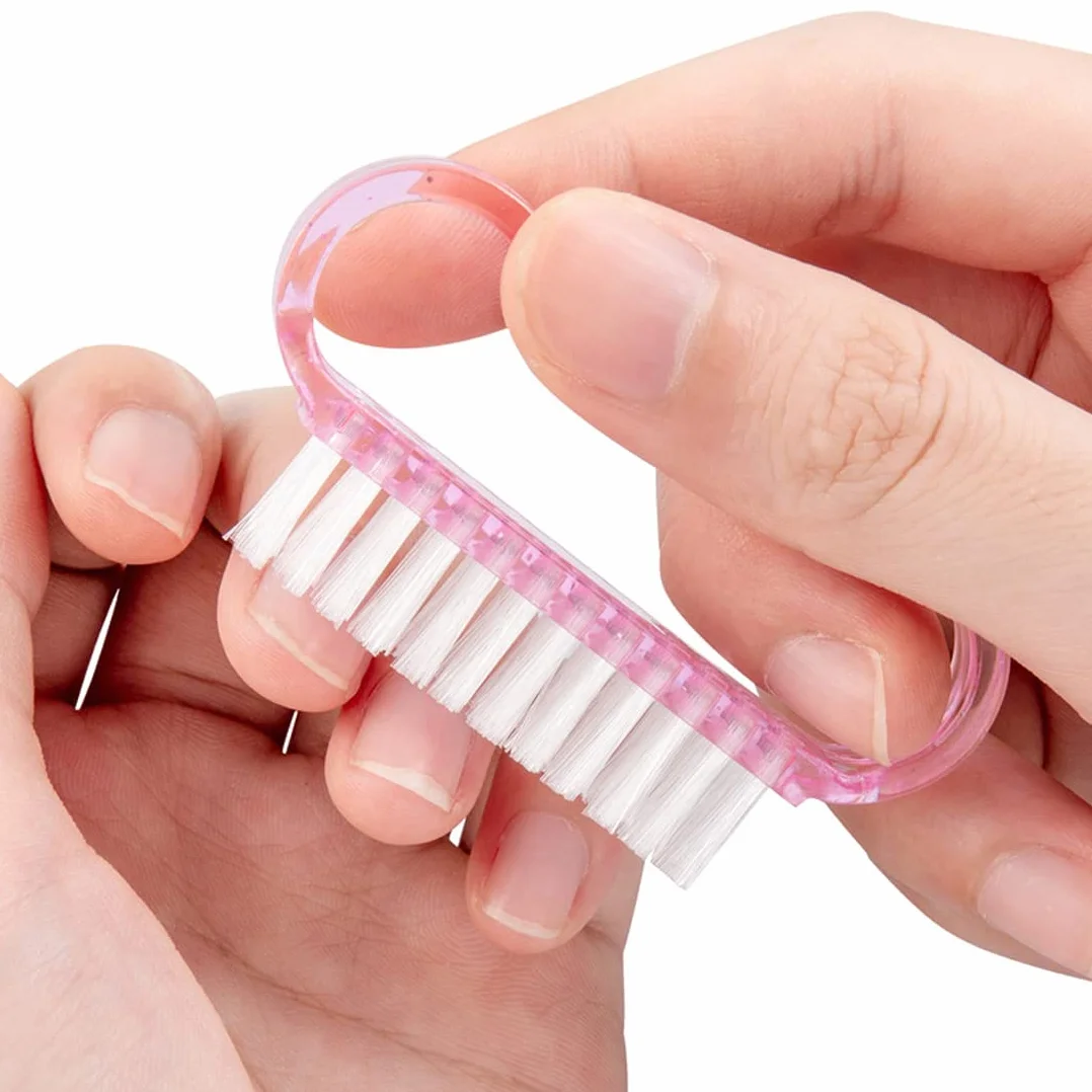 6 Pacchi Maniglia Grip Pennello per Unghie Unghia Spazzola per Pulire Spazzola per Dita e Unghie Pulitore Pennelli per Pedicure per Uomini e Donne