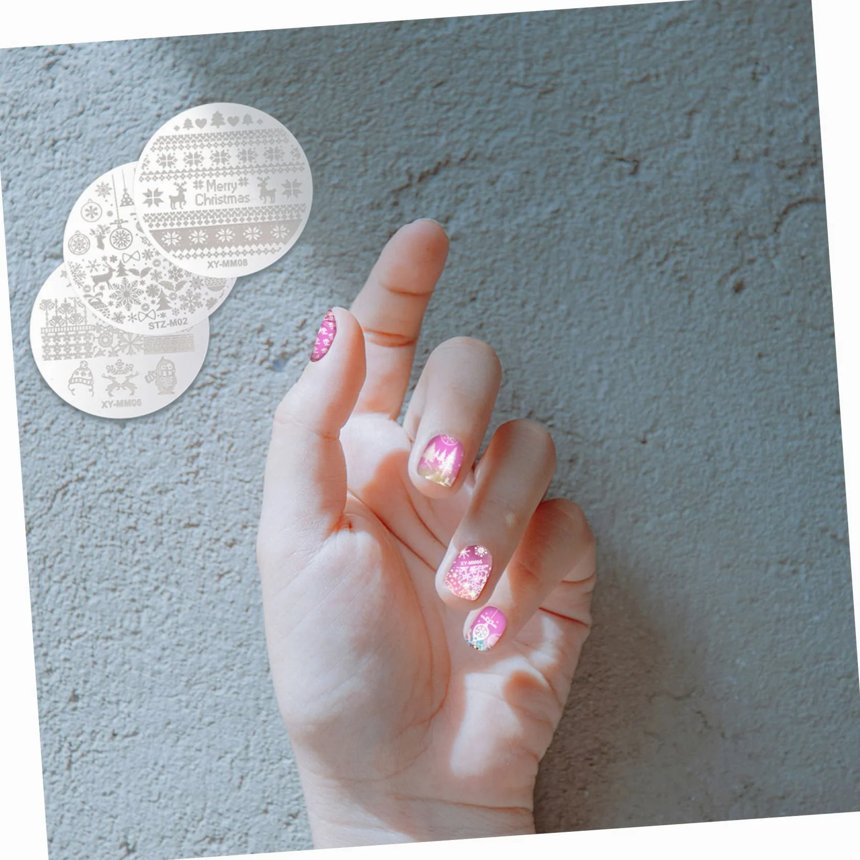 ABOOFAN 3 Set Di Piastre Per Nail Art Stamping Per Nail Art Natalizio Strumenti Per Manicure Per Decorazioni Confezione Assortita Da 10 Pezzi*3