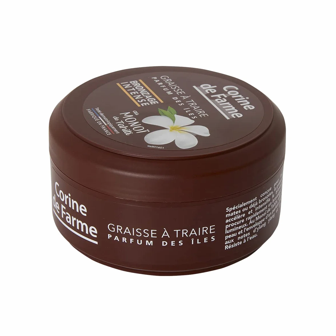Corine de Farme - Grasso da mungere abbronzante intenso - Olio Bronzante - Abbronzante intensificato senza autoabbronzante - Monoi de Tahiti, Profumo delle Isole - Vaso 150 ml