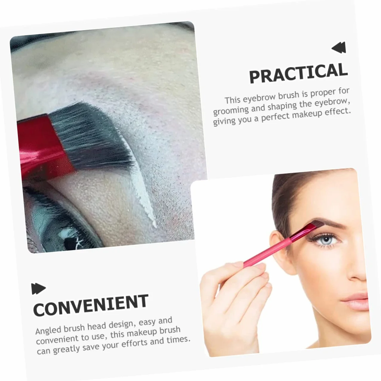 MAGICLULU 5 Set Di Pennelli Per Sopracciglia Angolati Per Donne Strumento Per Il Trucco Per Modellare Le Sopracciglia Applicazione Del 2 Pezzi*5