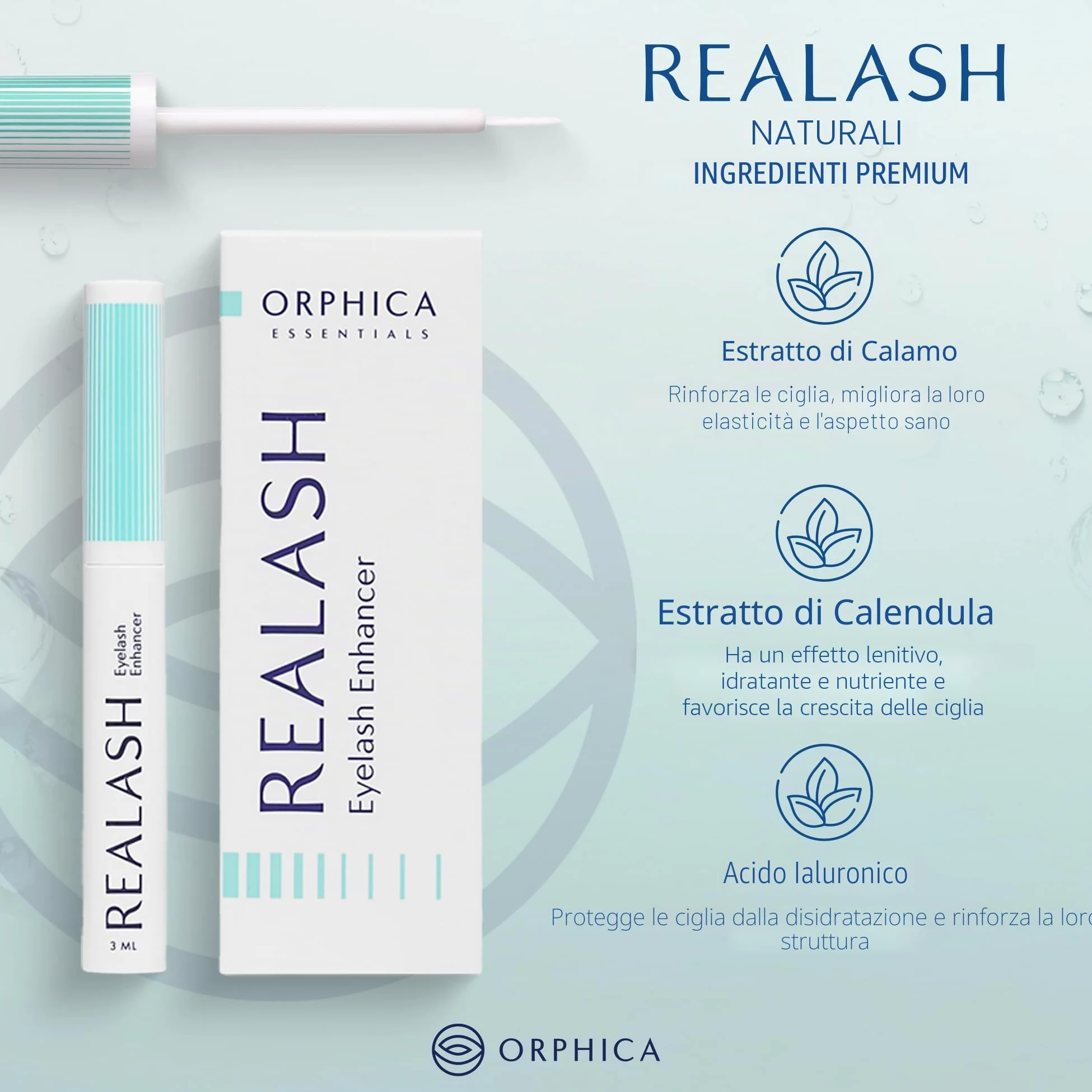 ORPHICA Brow & Realash Set - Siero per ciglia 3 ml + Siero per sopracciglia 4 ml - Crescita Intensiva Lash Serum Booster, Siero Allungante - Conditioner con Peptidi Attivi