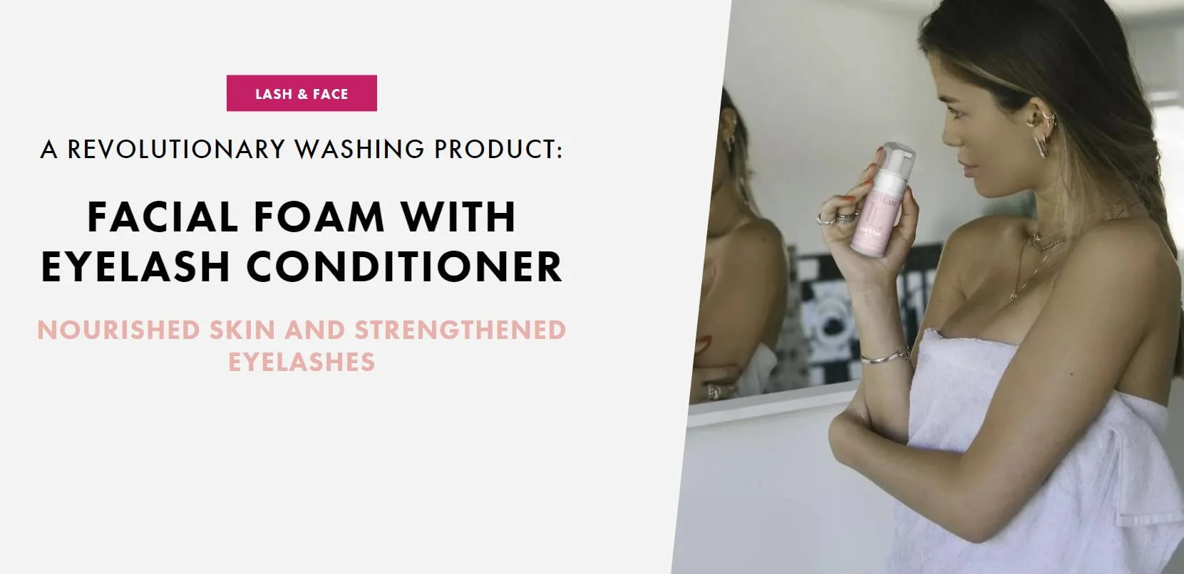 Lash & Face Cleanser 100 ml, Mousse Detergente viso, Detergente Ciglia, Pulizia Viso, Shampoo per Ciglia, Lash Lift