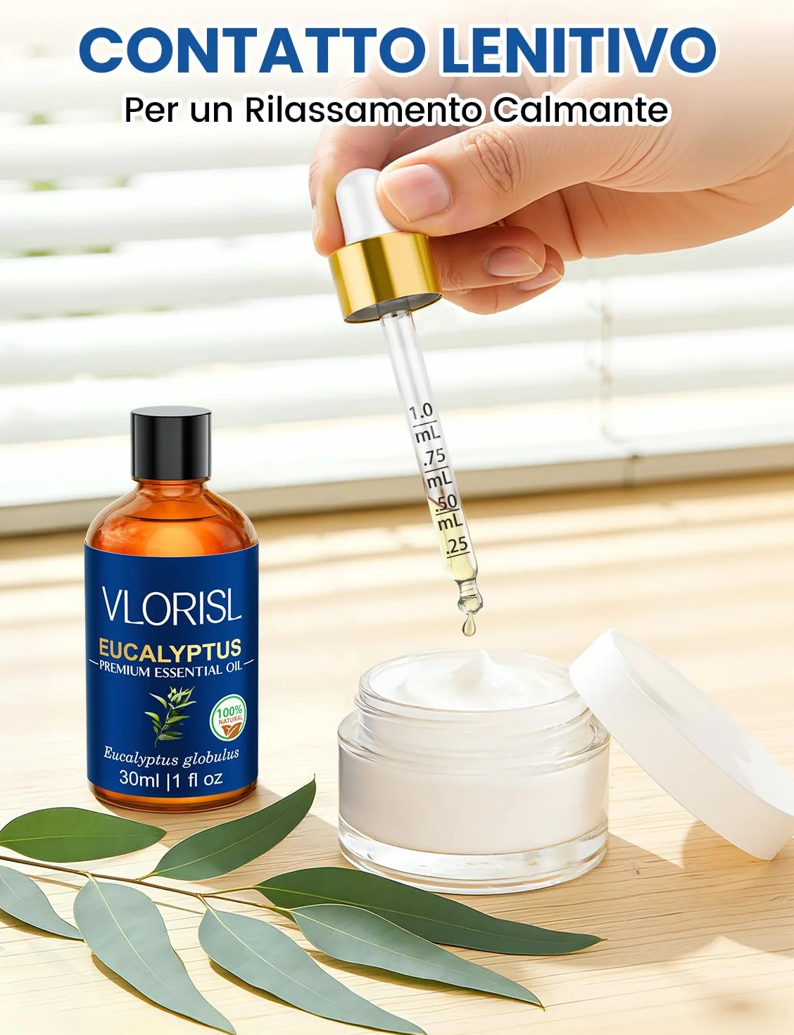 Olio Essenziale di Eucalipto 30ML, Aroma Fresco per Diffusore e Aromaterapia