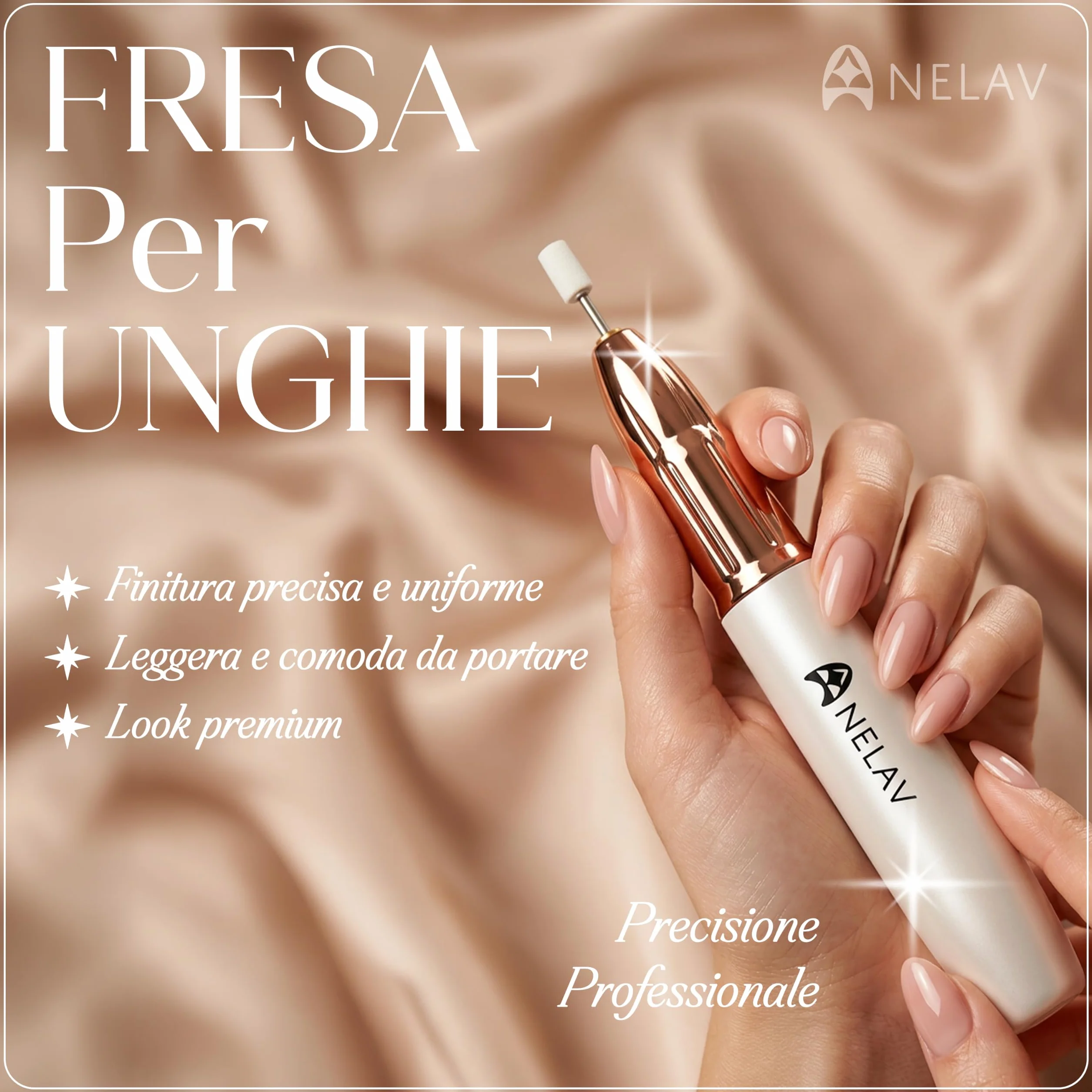Fresa per Unghie Professionale Ricaricabile USB 6 Testine
