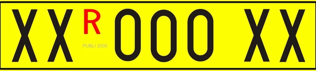 PUBLI 2000 Targa Replica Posteriore in Alluminio Composito per Portabici