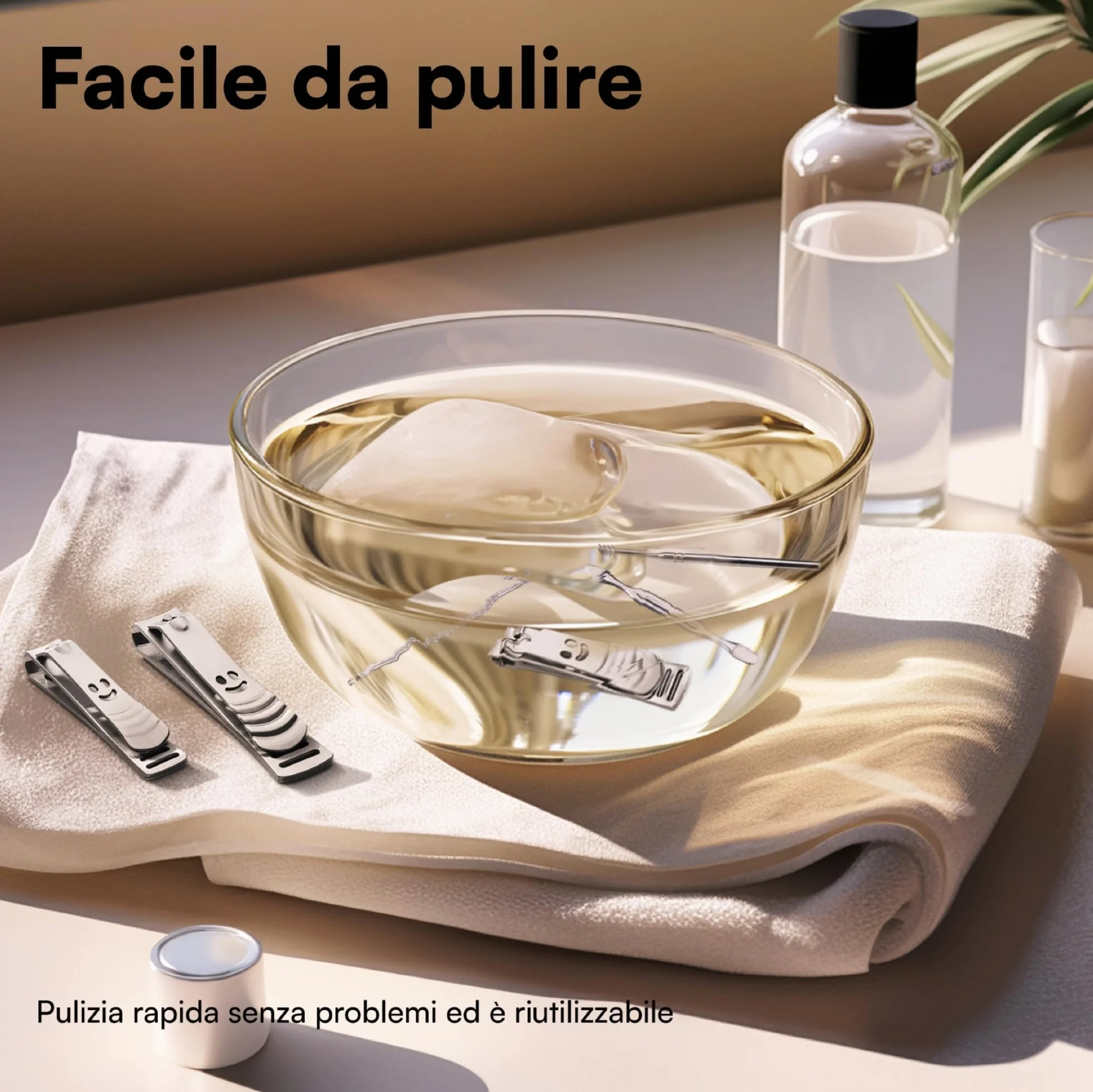 H&S Set Tagliaunghie 16 pcs Acciaio Inox Manicure Pedicure Kit Unghie Uomo Donna con Custodia