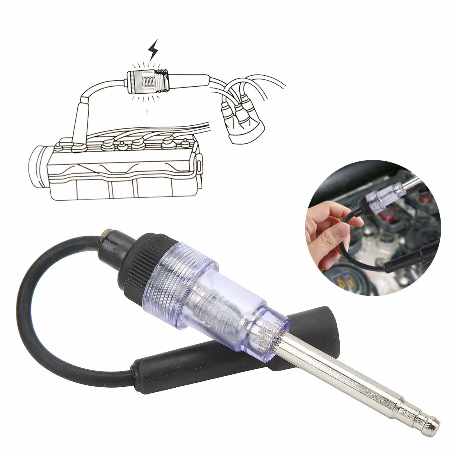 Tester di Accensione per Auto Moto Tosaerba - Tester Scintille Candele