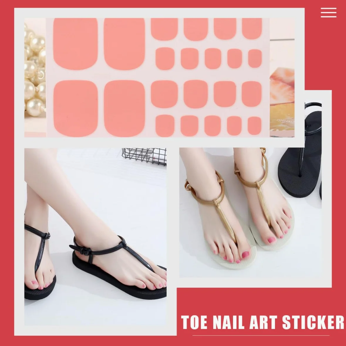 60fogli Adesivi Per Decorazione Unghie Dei Piedi Stickers Eleganti Per Nail Art Facili Da Applicare Design e Unico Perfetti Per Pedicure e Occasioni Speciali