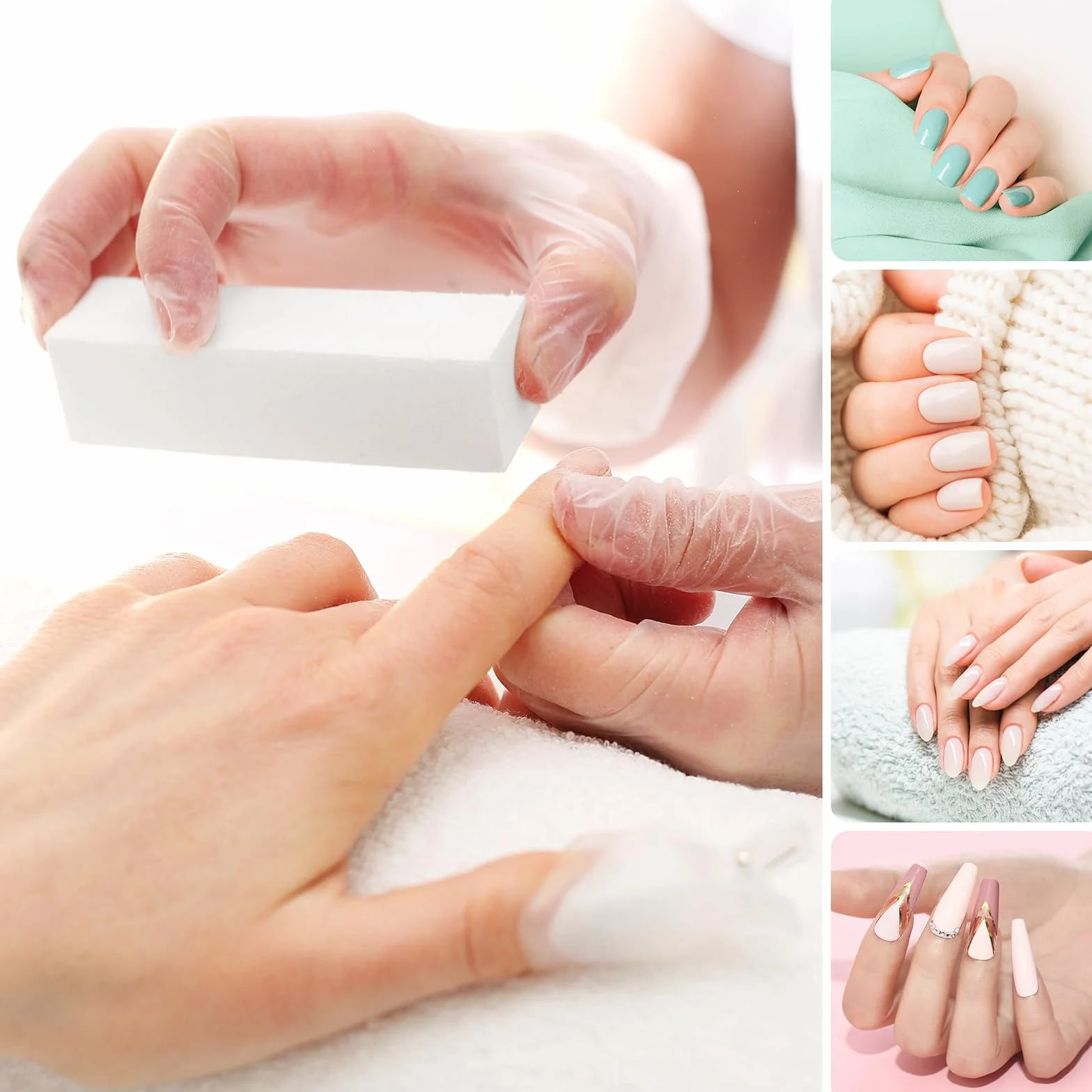 Nail Buffer Blocco 20 Pezzi Spugna Buffer Unghie Professionale per Salone