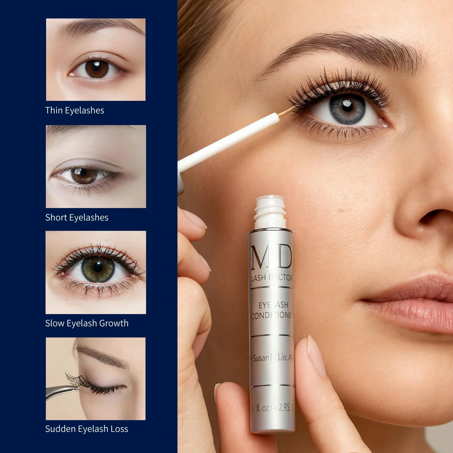 MD Lash Factor Ultima ciglia condizionatore, 0,1 Oncia Chiaro