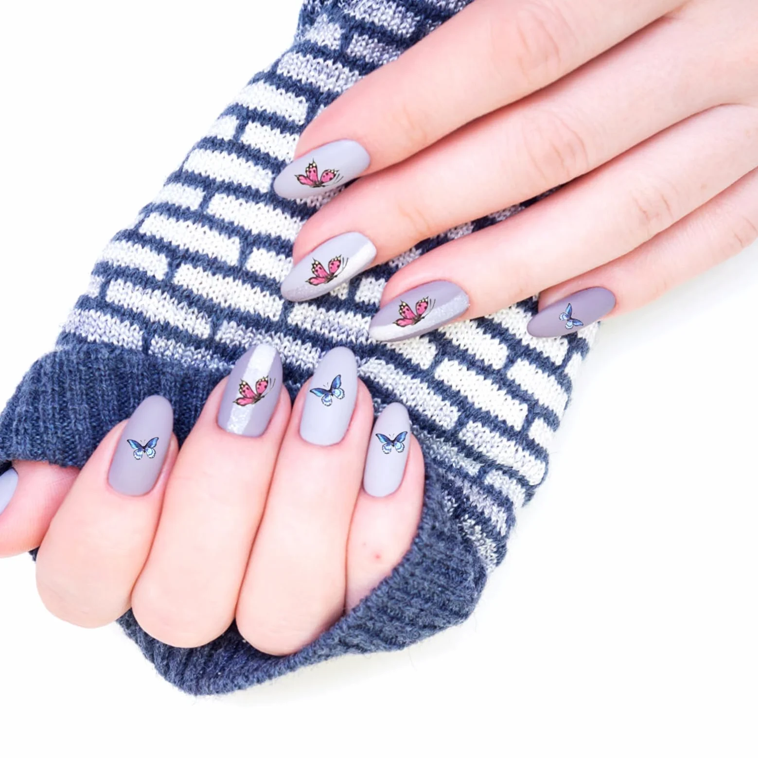 2 Set Adesivi per Unghie con Kit Decorazioni per Manicure Strumenti per Nail Art Facili Usare per Iniziare e Regali per Amiche