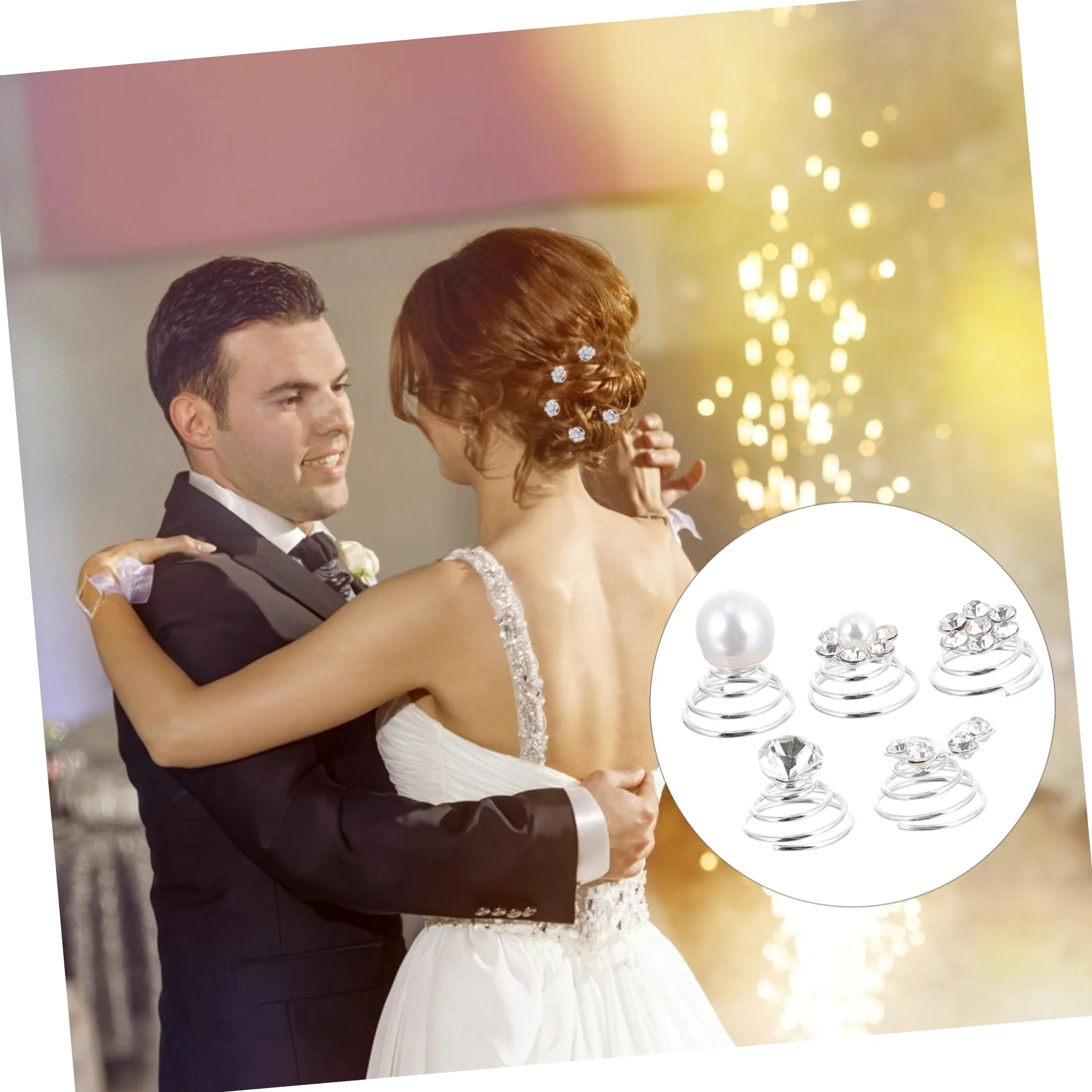VICASKY 420 Pezzi Fermagli Spirale con e Clip Eleganti per Sposa e Damigelle Accessori Matrimonio Raffinati per Acconciature Raffinate