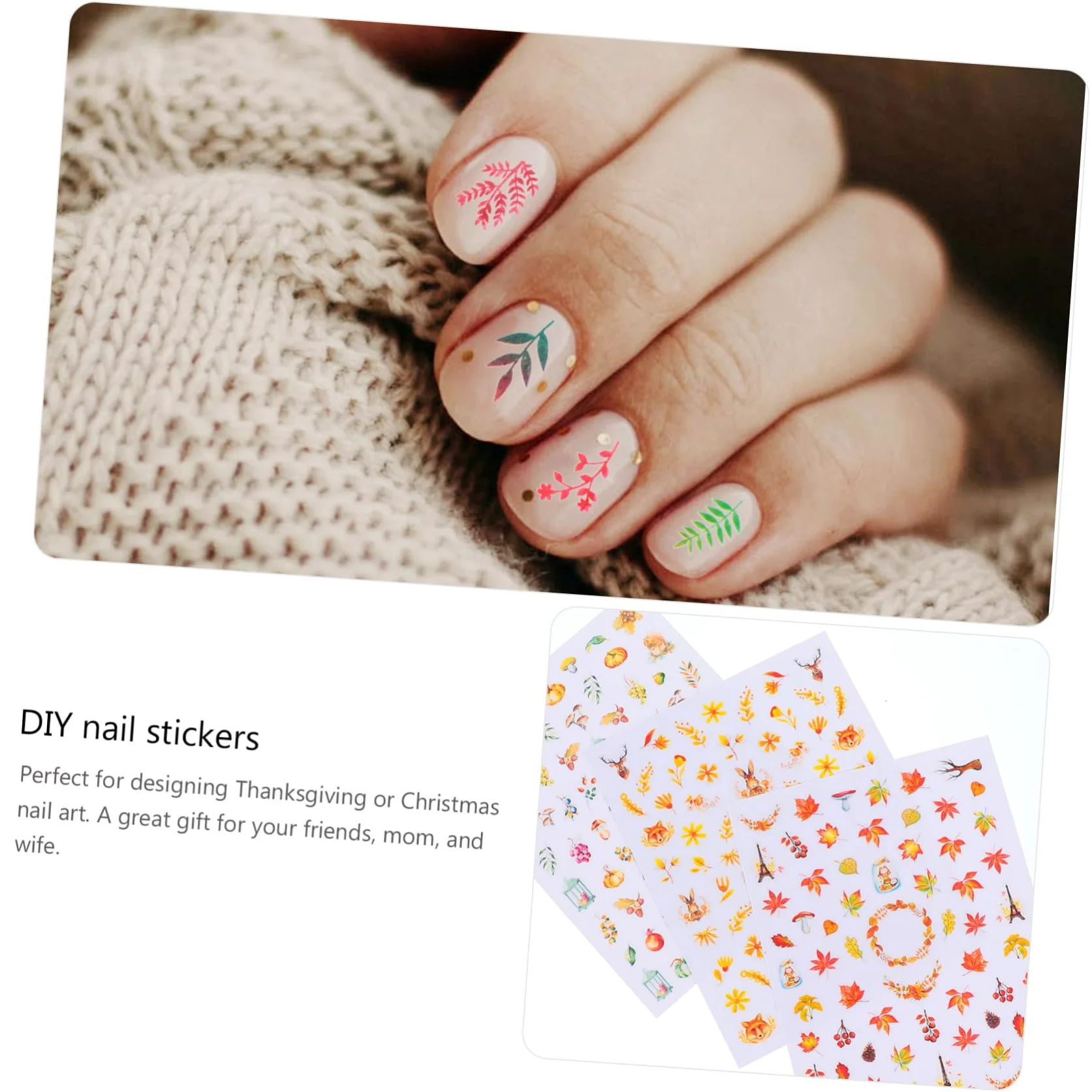VICASKY 3 Set Adesivi Per Unghie Decorativi Stickers Autoadesivi Per Nail Art Con Design Vari Per Manicure Diy 9 Fogli*3