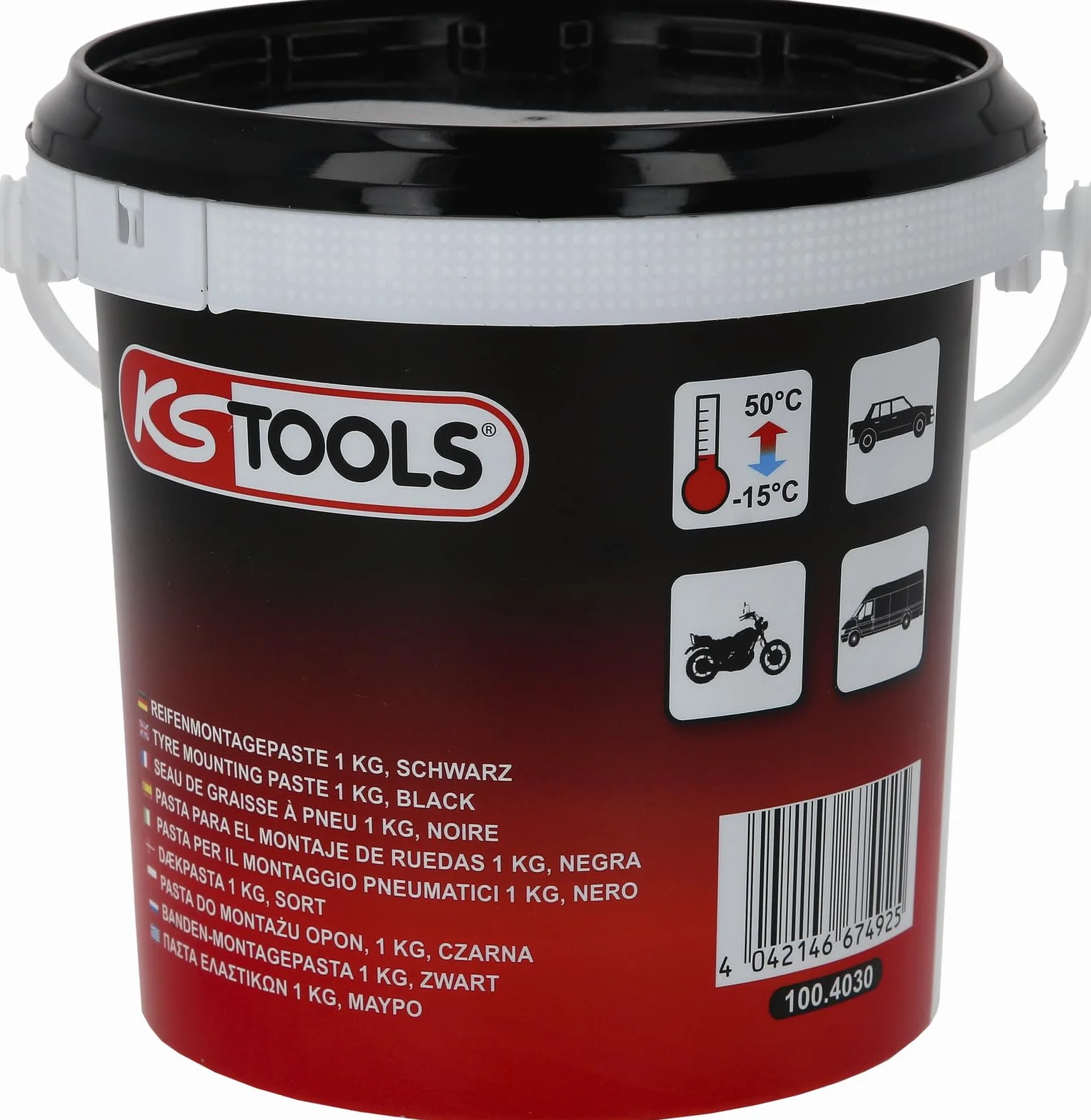 KS Tools - 100.4030 - tallonatore per pneumatici - grasso nero 1 kg