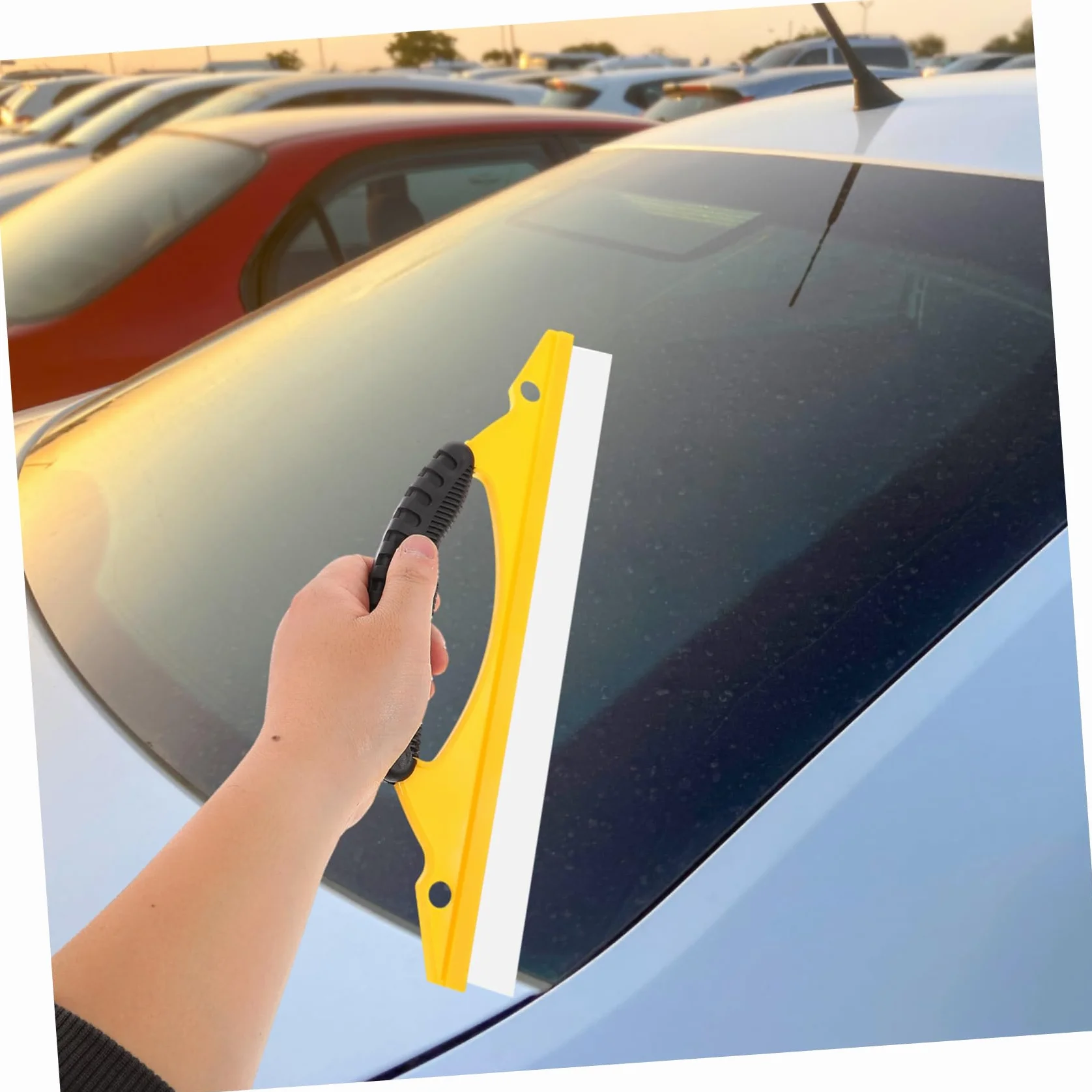 Tergivetro Silicone Per Auto Raschietto Per Vetri Strumento Ergonomico Pulizia Finestre Specchi Rimuove Detriti Senza Striature Manutenzione Veicolo