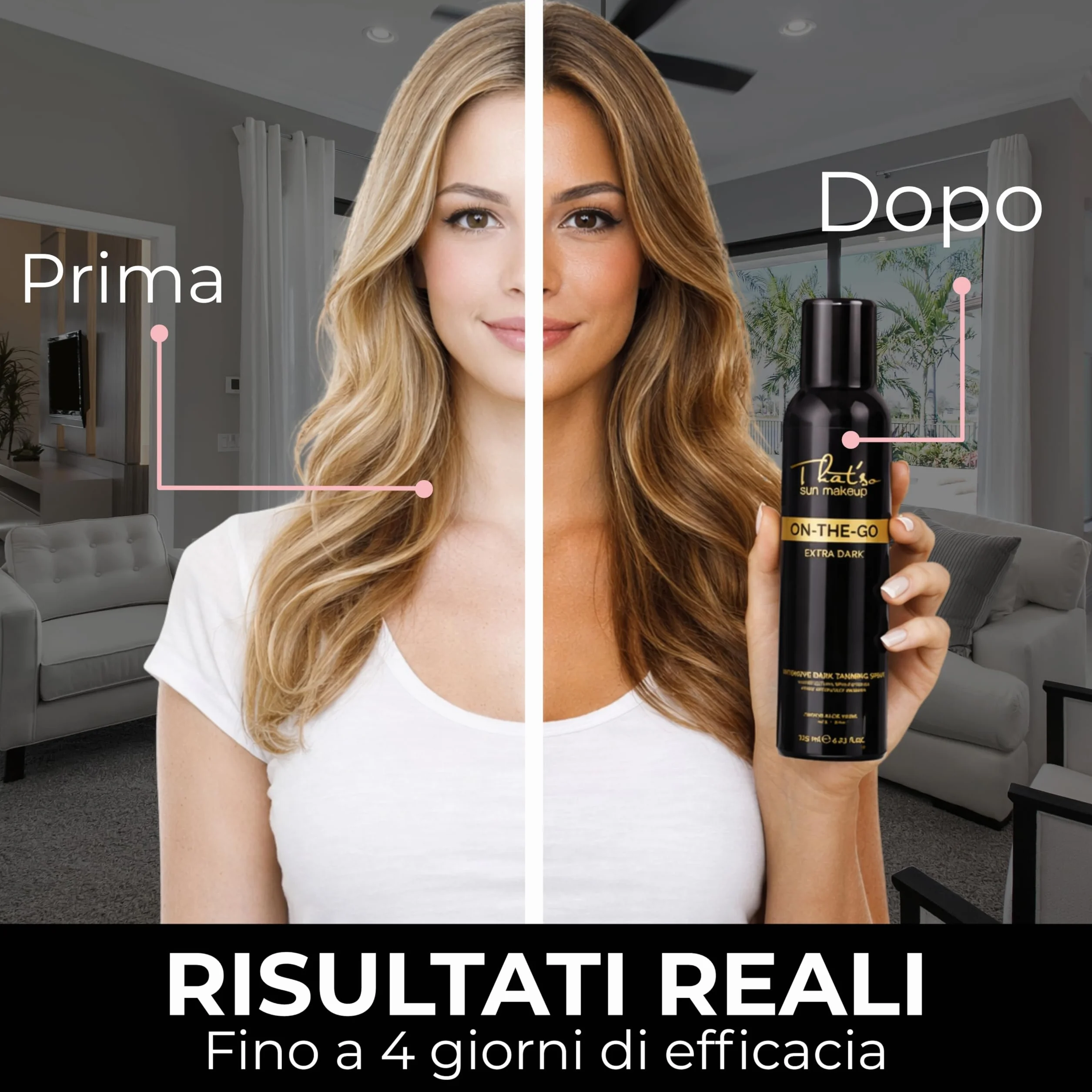That'So On The Go Dark Spray Autoabbronzante Viso e Corpo 125ml Abbronzatura Istantanea Naturale Bronzo Dorato con Aloe Vera