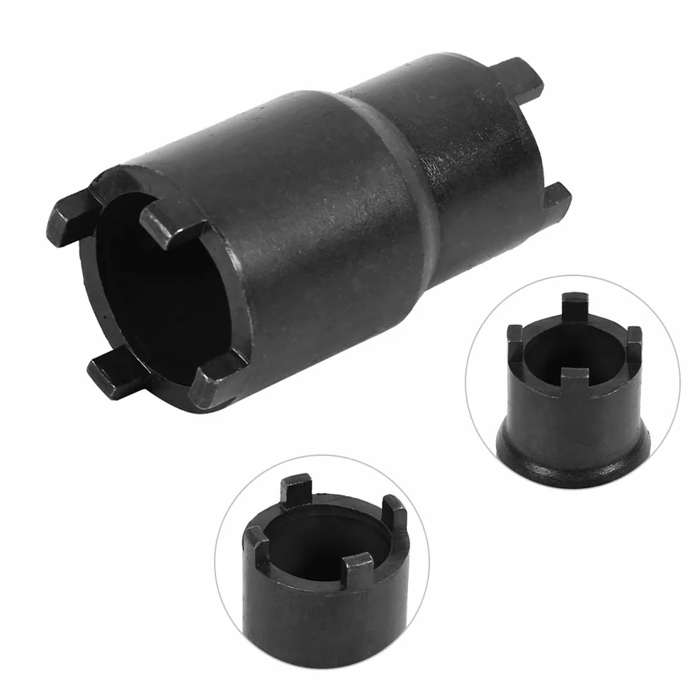 Tiiyee Chiave Per Controdado Frizione, Dado di Bloccaggio da 20-24 mm Bussola Spinner Olio Strumento Inglese Acciaio Rimozione Doppia Testa Quattro Artigli Nero CRF 600RR 450R 250L