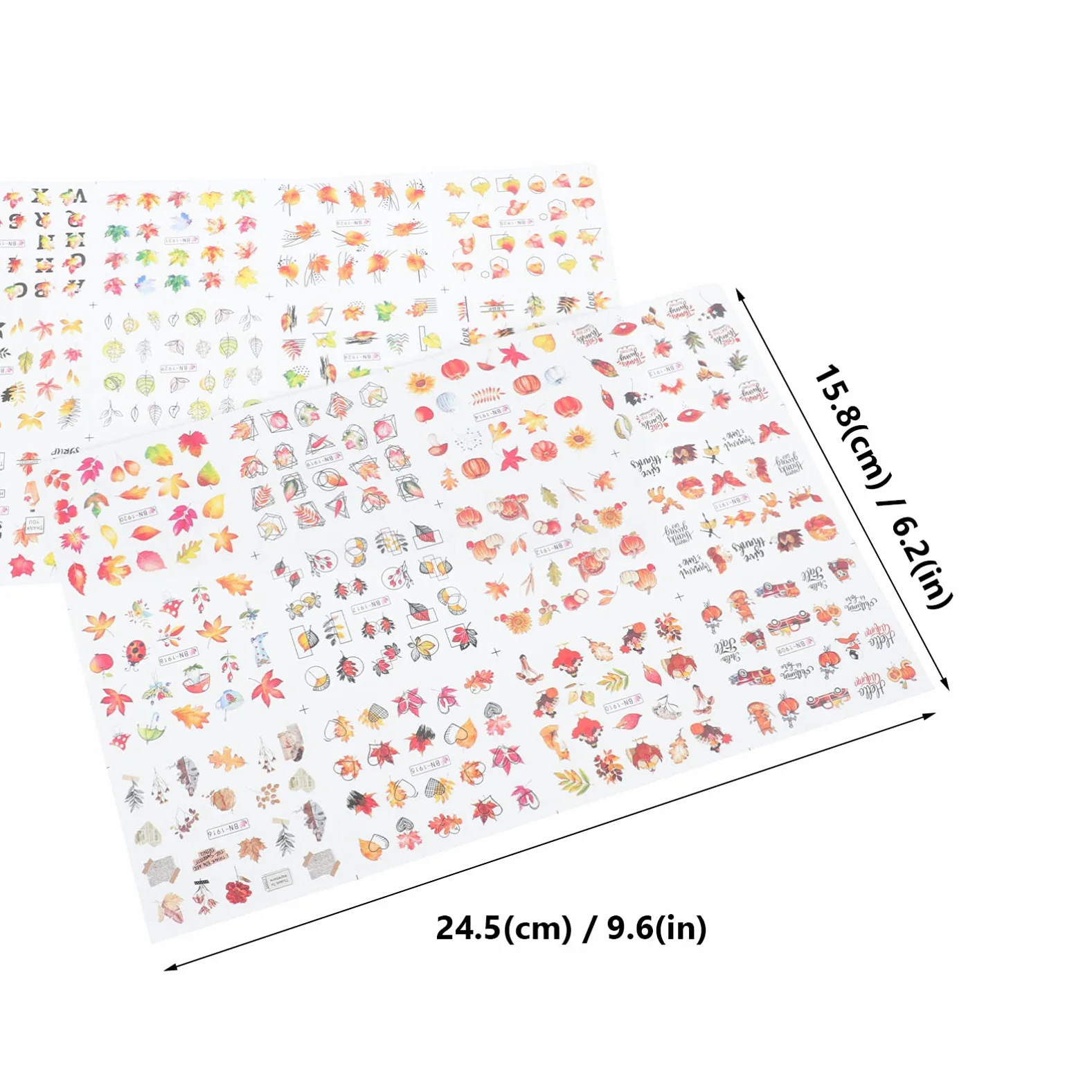 Ipetboom 32pezzi Adesivi Per Unghie Decorazioni Manicure Per Ringraziamento Facili Applicare Design Autunnale Per Nail Art