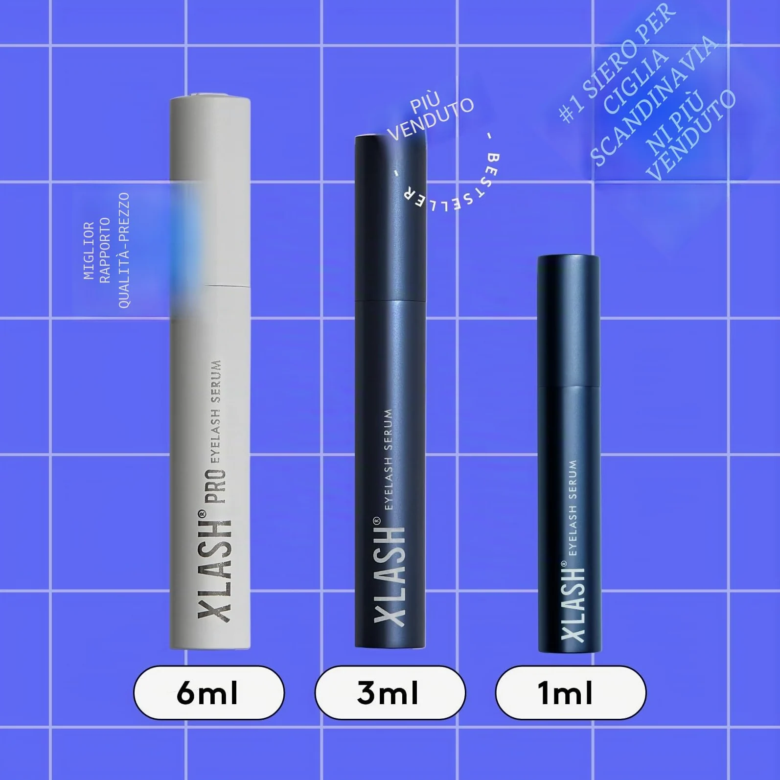 Xlash Eyelash Siero 3Ml per la beauty routine quotidiana, per trattamento mirato e luminosità, 3ml